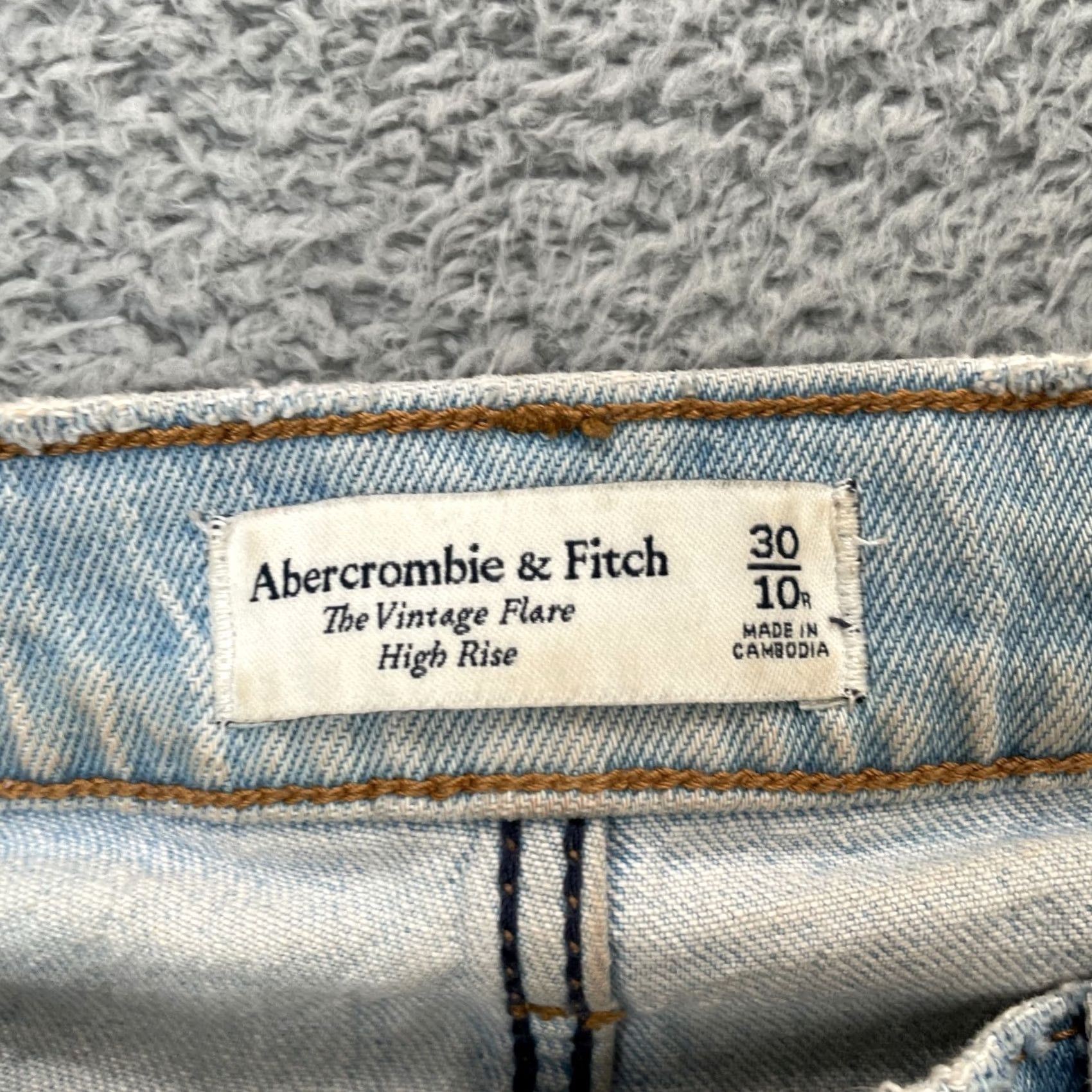 Abercrombie & Fitch VINTAGE Abercrombie & Fitch Jeans Womens 10R Blue High Rise Flare 32in Inseam 5-Pocket Denim Mens? Womens Size 24" / US 00 / IT 34 - 3 Thumbnail