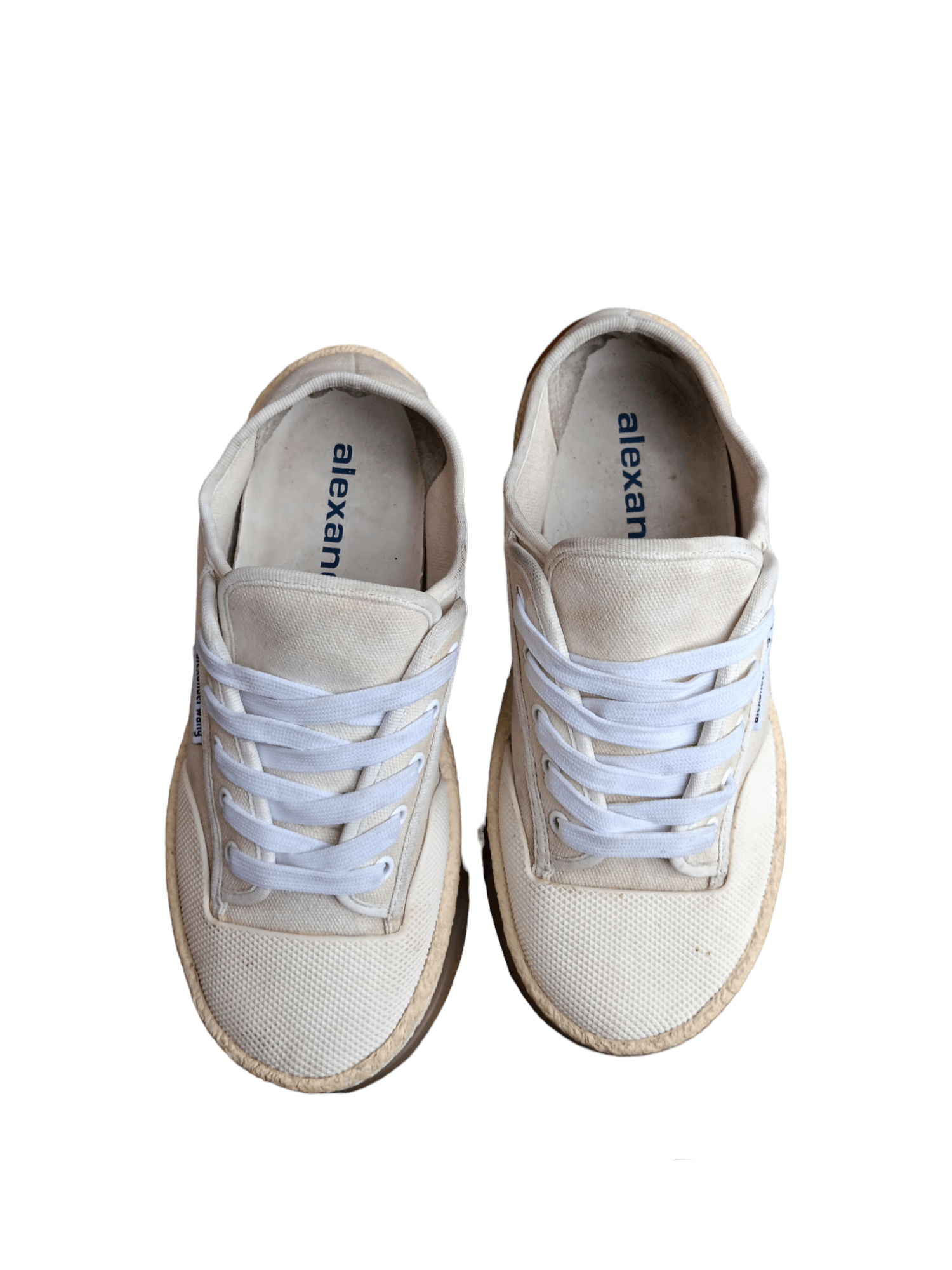 Alexander Wang × Designer × Japanese Brand ALEXANDER WANG A1 WHITE CANVAS LOW TOP SNEAKER Size US 6 / IT 36 - 3 Thumbnail