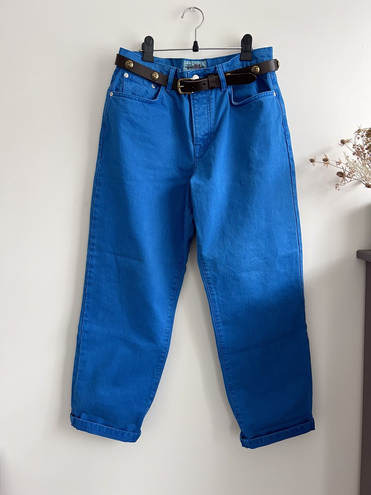 image of Stussy Big Ol Jeans in French Blue, Men's (Size 30)