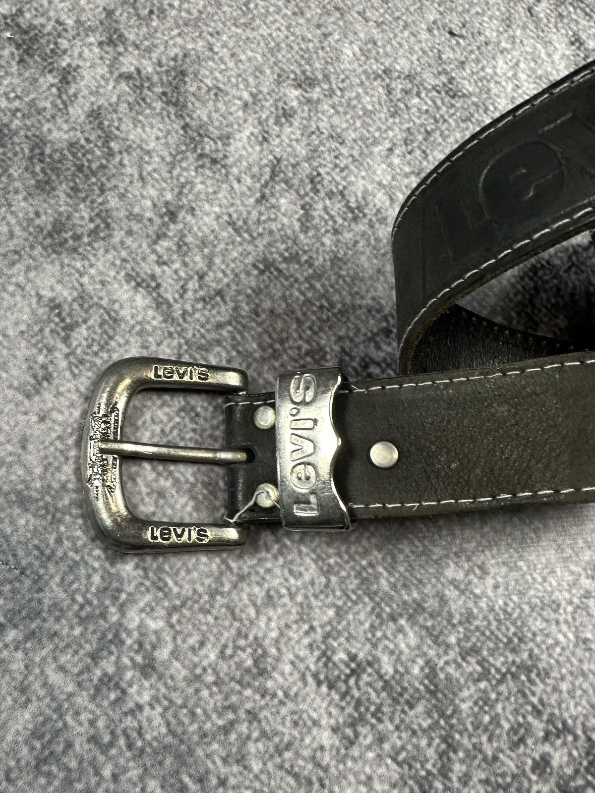 Levi's Y2K Vintage Levi’s 501 Logo Belts Streetwear Leather USA Size ONE SIZE - 3 Thumbnail