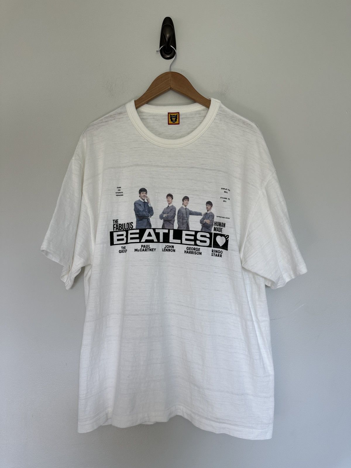 image of Human Made The Beatles Fabulous White Tee Shirt 3Xl, Men's (Size 2XL)