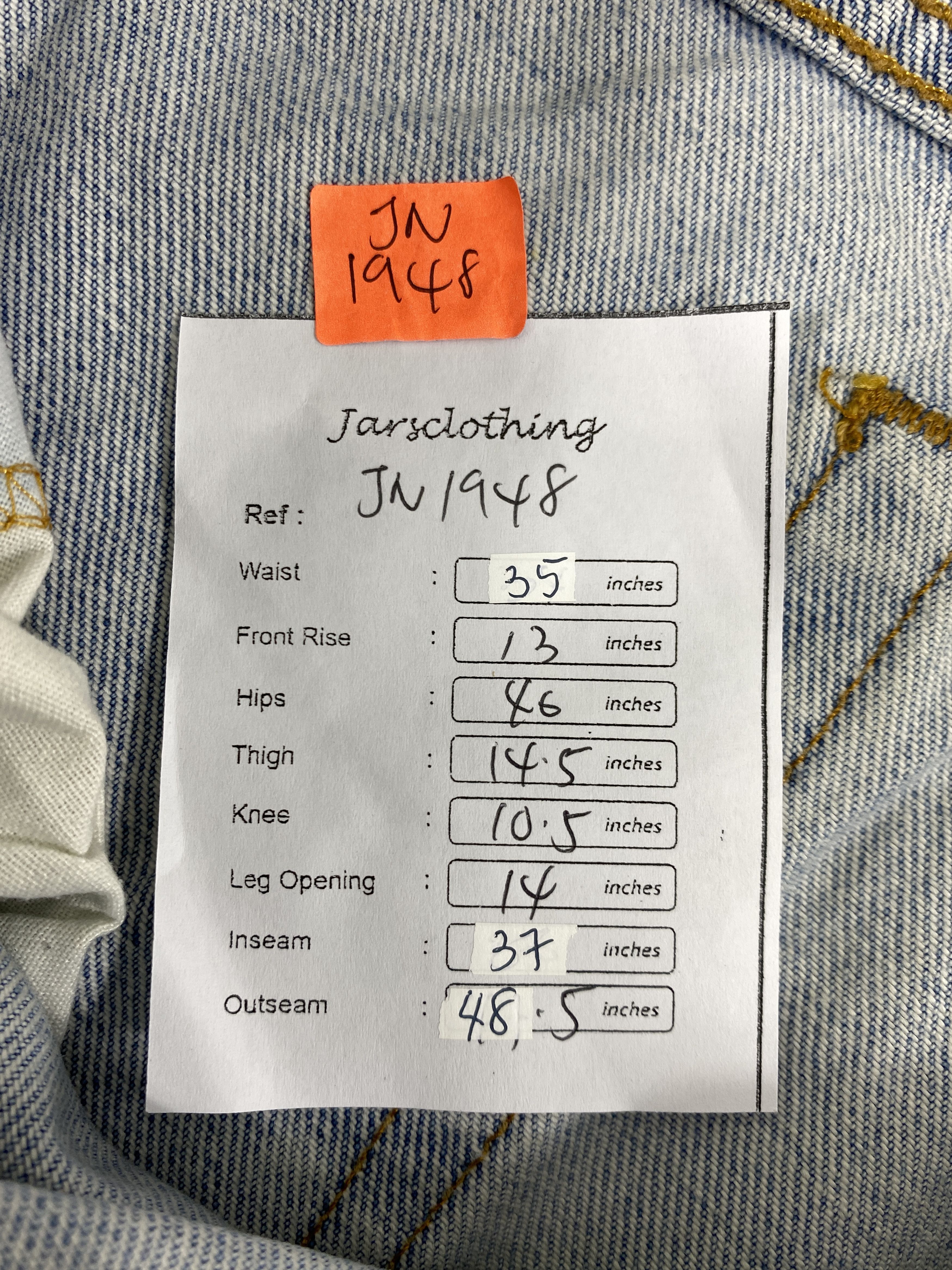Levi's Light Blue Wash Vintage Levi's 560 35x37 Denim -JN1948 Size US 35 - 8 Thumbnail