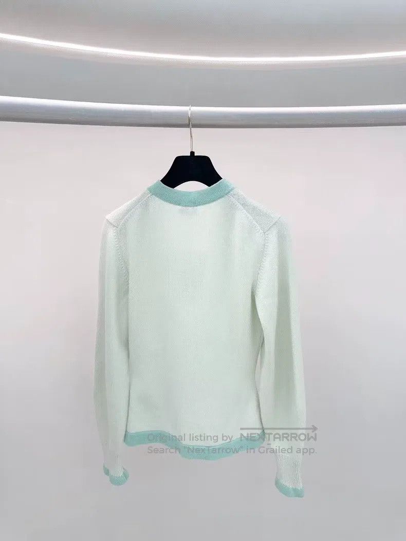 Chanel Chanel 23s Mint Green Cashmere Cardigan coat Size XXS / US 00 / IT 34 - 2 Thumbnail