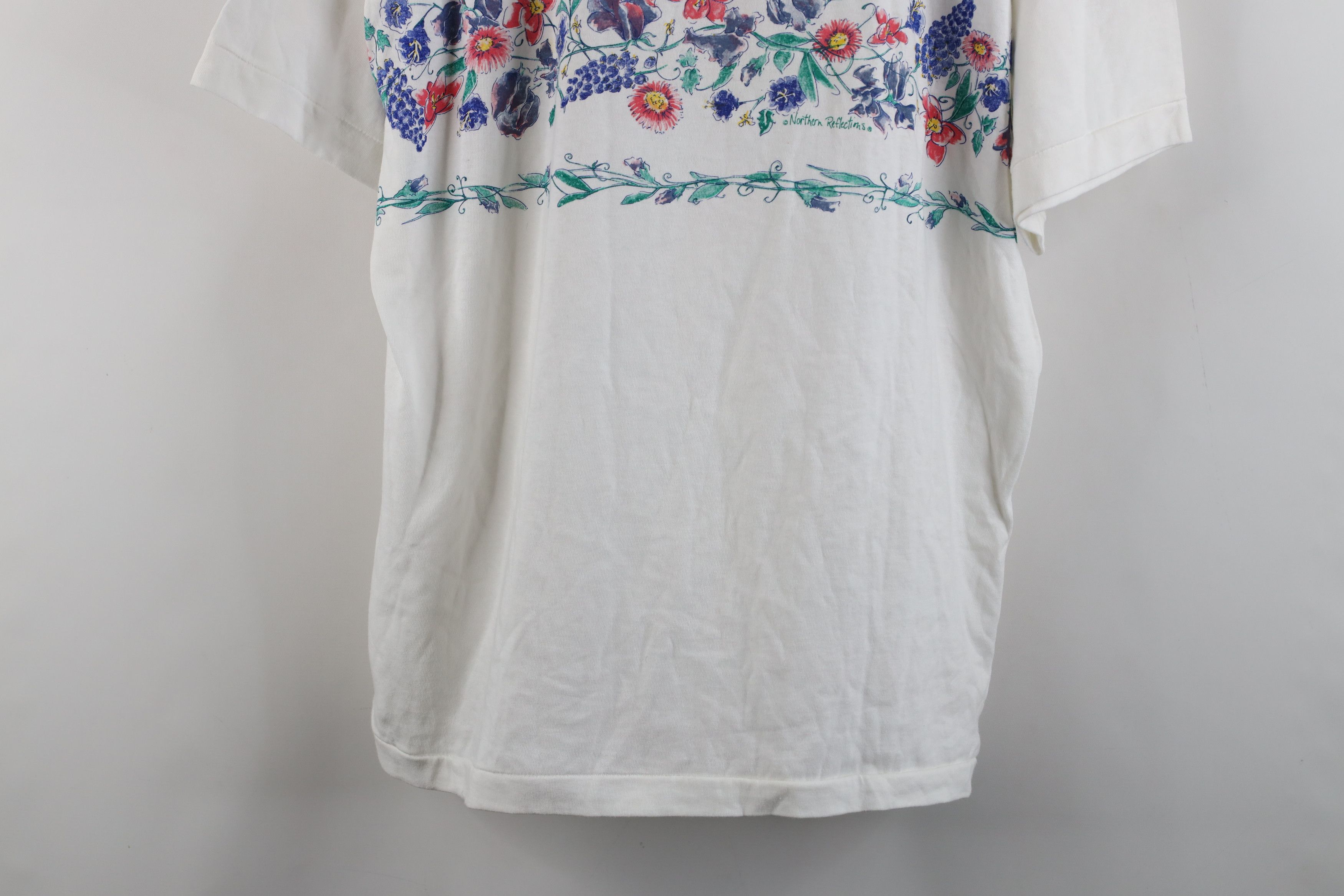 Vintage Vintage 90s Streetwear Floral Nature Short Sleeve T-Shirt Size M / US 6-8 / IT 42-44 - 3 Thumbnail