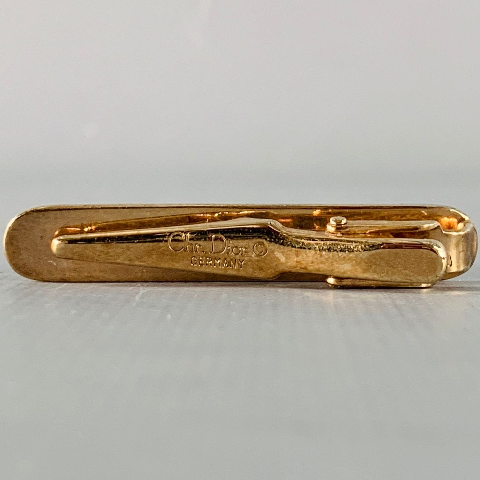 Dior Vintage Gold Silver Logo Metal Cuff Link Tie Clip Set Size ONE SIZE - 3 Thumbnail