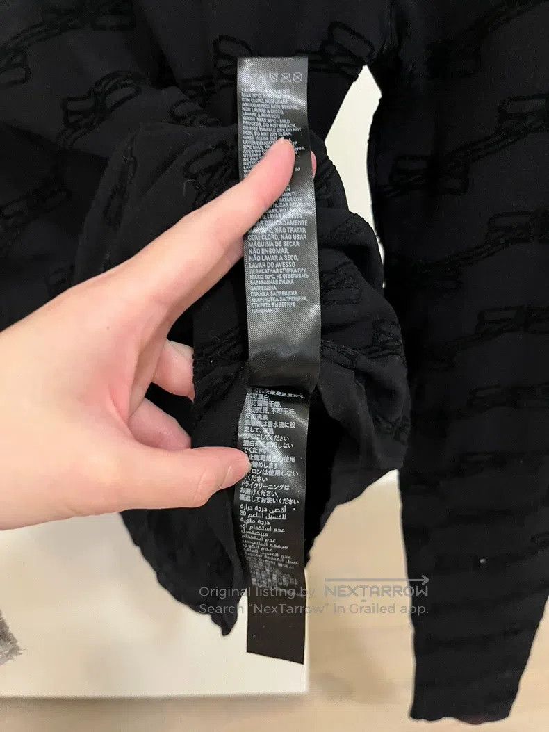Balenciaga Balenciaga Monogram Black Classic BB Long Sleeve Super Tig Size M / US 6-8 / IT 42-44 - 6 Thumbnail