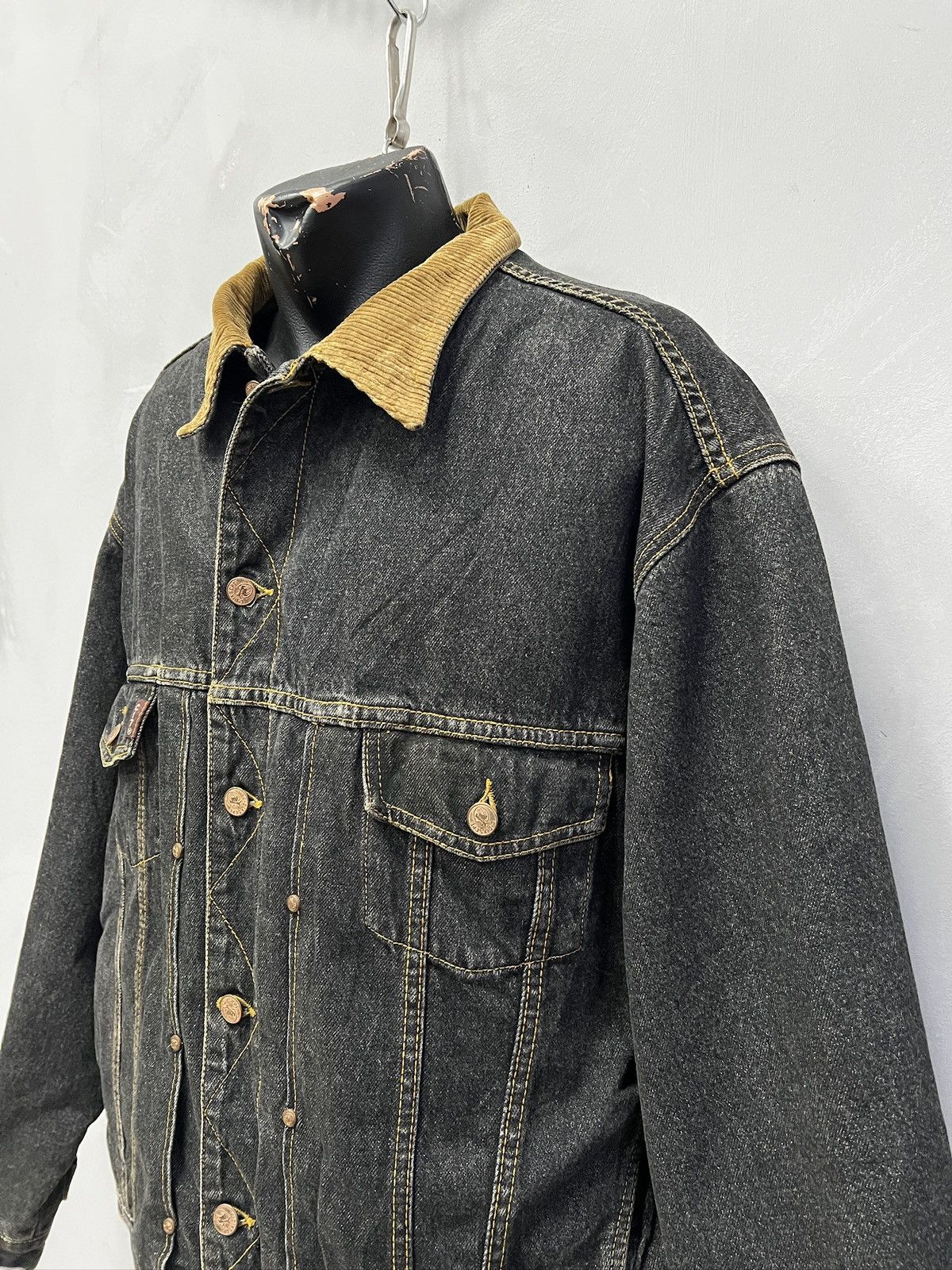 Levi's Levi’s style leather Denim Jeans Jacket 90s Distressed Y2k Size US L / EU 52-54 / 3 - 3 Thumbnail