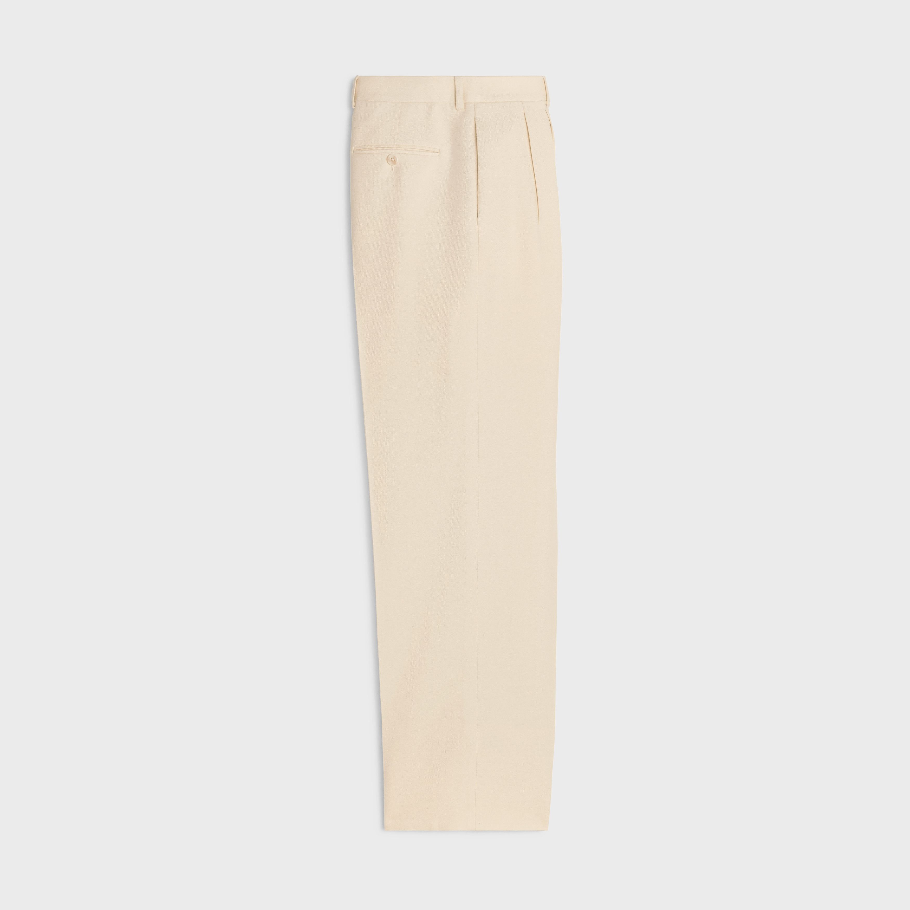Celine o1w1db11124 Silk Panama Jude Pant in Cream Size 26" / US 2 / IT 38 - 2 Thumbnail