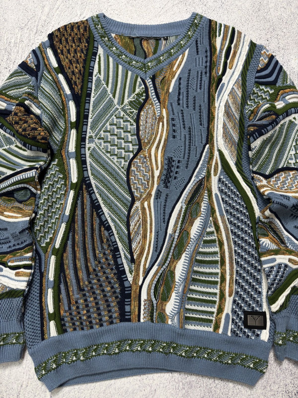 Carlo Colucci 🔥VINTAGE CARLO COLUCCI COOGI STYLE 3D KNIT SWEATER Size US L / EU 52-54 / 3 - 5 Thumbnail
