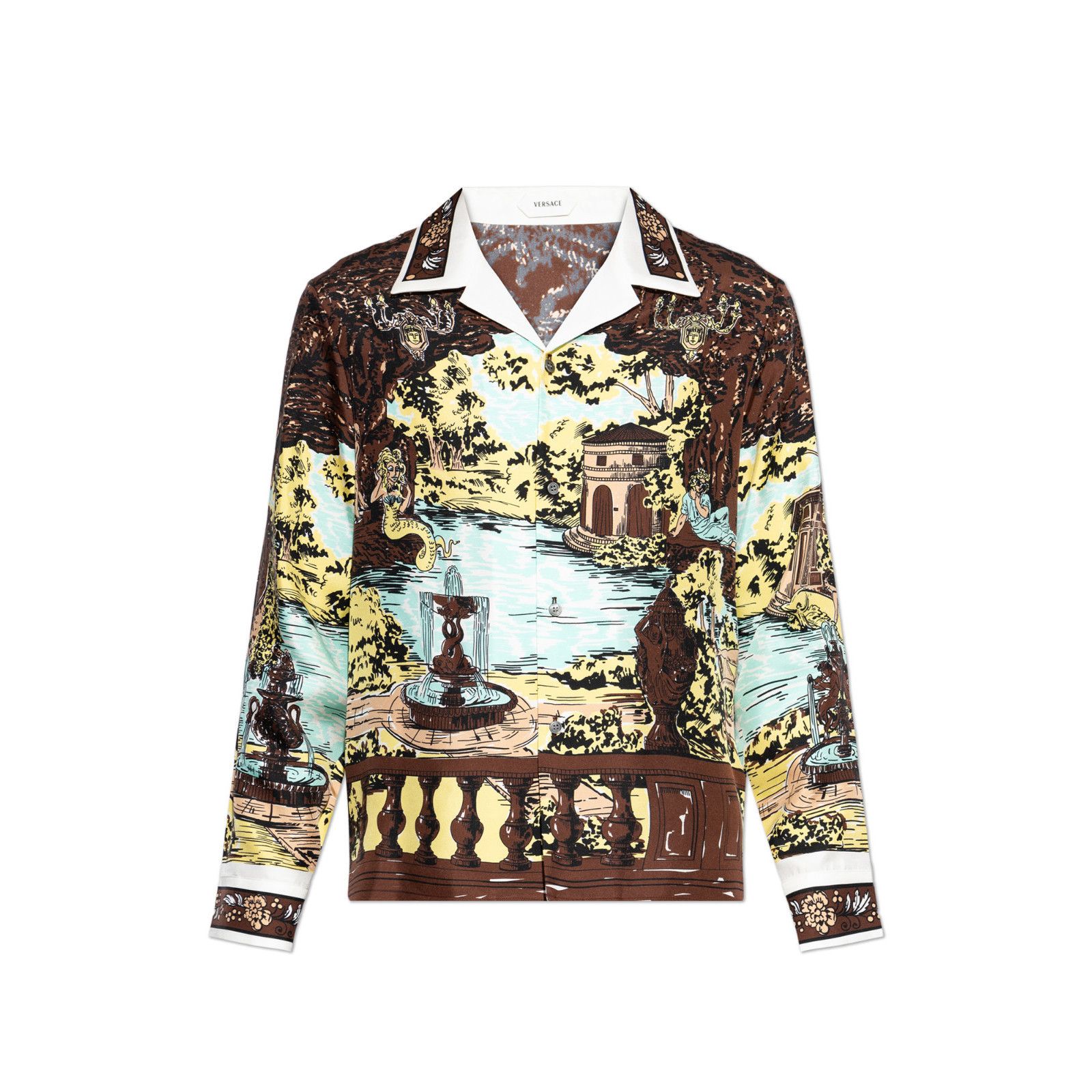 Versace VERSACE Brown Silk Shirt New & Authentic (Men's size:L;) Size US L / EU 52-54 / 3 - 1 Preview