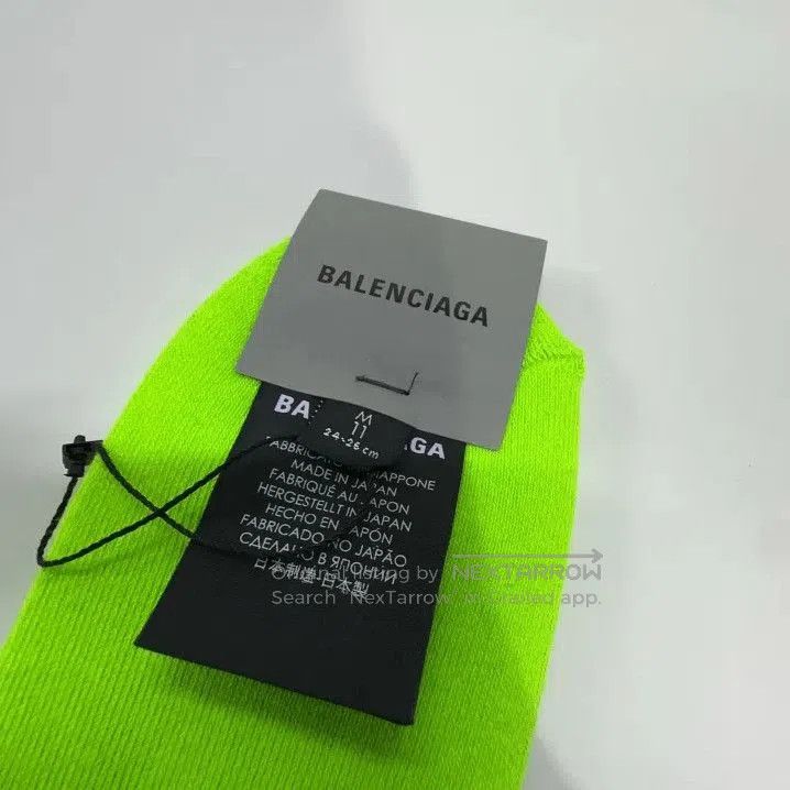 Balenciaga Balenciaga Green Logo Embroidered Socks for Men. Size ONE SIZE - 4 Thumbnail