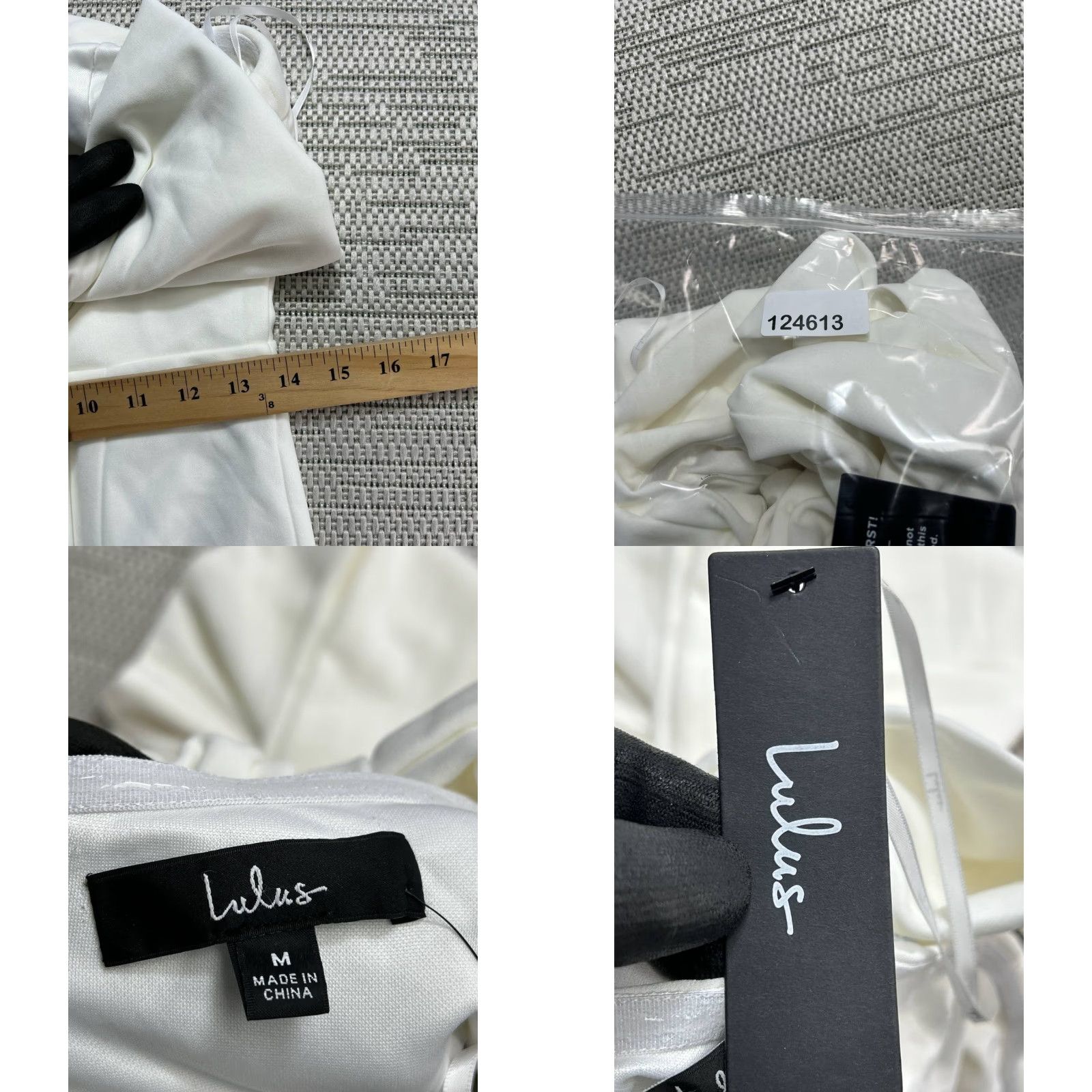 Lulus Lulus Off The Shoulder Maxi Dress Womens Medium White Stretch Back Zip Party New Size M / US 6-8 / IT 42-44 - 8 Thumbnail
