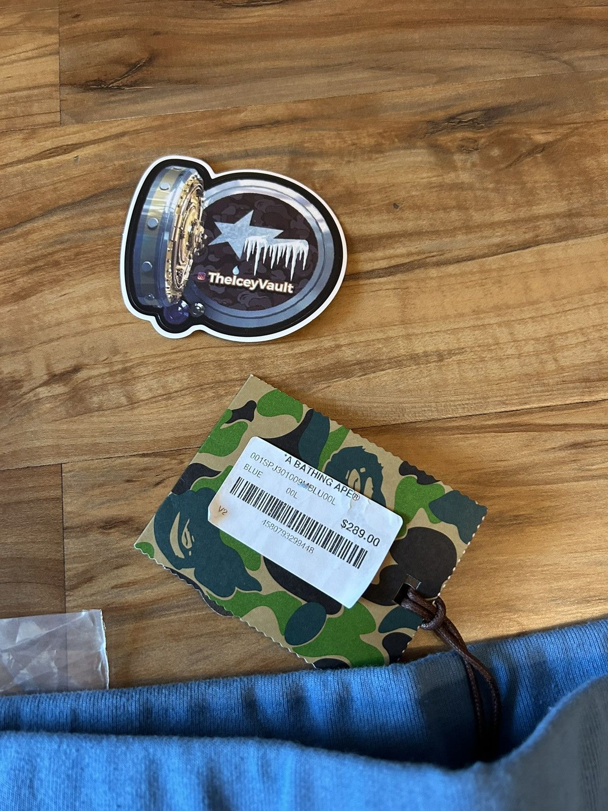 NEW Bape Blue HoneyComb Camo Shark Sweat Shorts