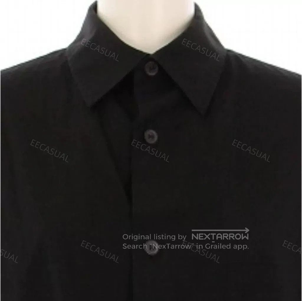 Y's Yohji Yamamoto Black Cotton Shirt. Size US M / EU 48-50 / 2 - 6 Thumbnail