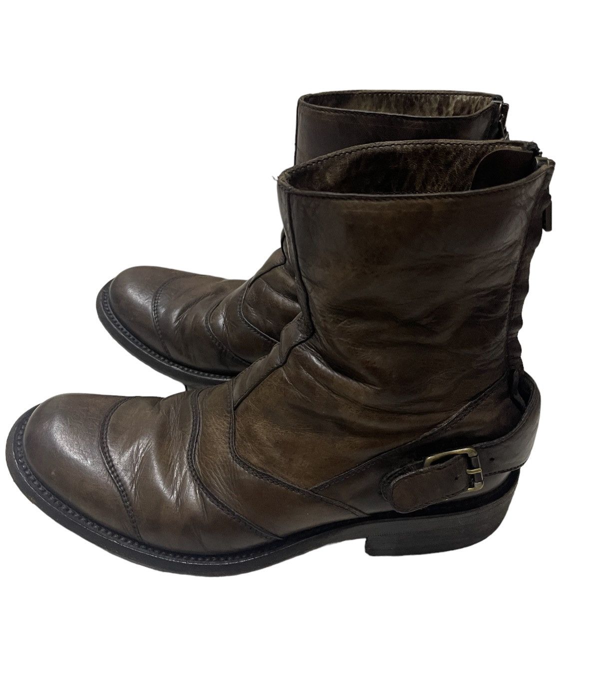Belstaff × Leather Belstaff Motorcycle Boots 9us 8uk Made in Italy Biker Size US 9 / EU 42 - 4 Thumbnail