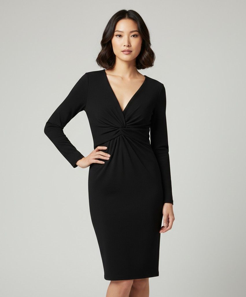Gant GANT Women L (M) Dress Black Acrylic Wool 7591 Size L / US 10 / IT 46 - 1 Thumbnail