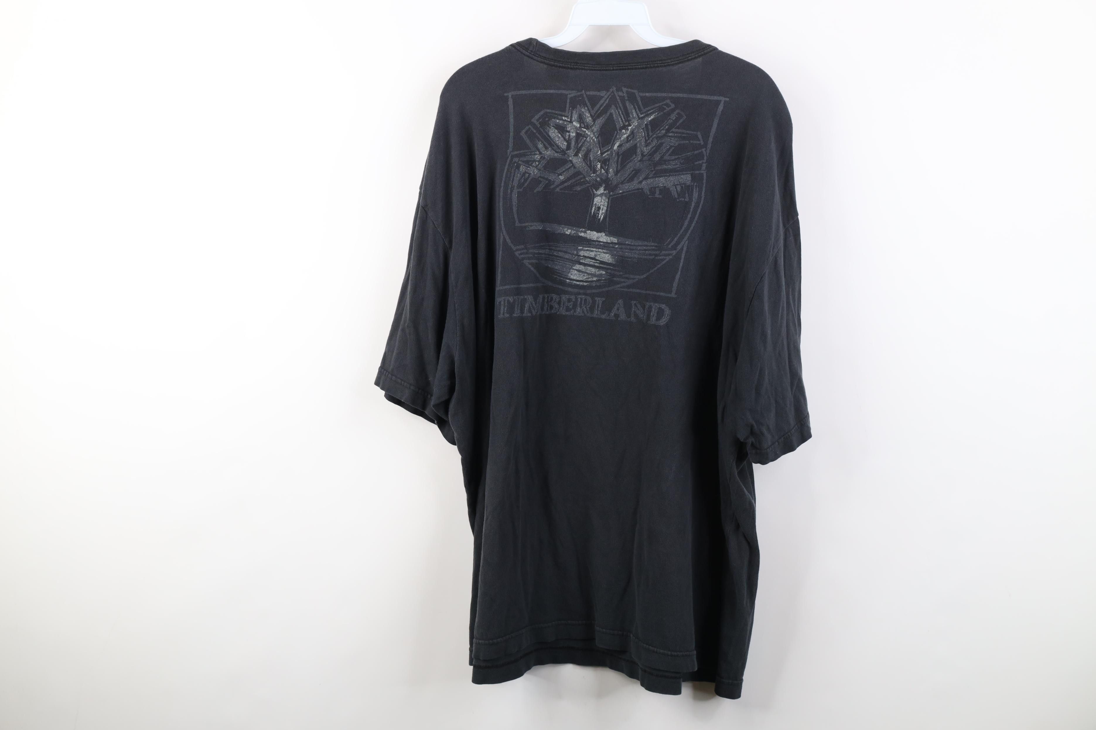 Timberland Vintage Y2K Timberland Spell Out Stencil Logo T-Shirt Black Size US XXL / EU 58 / 5 - 13 Thumbnail