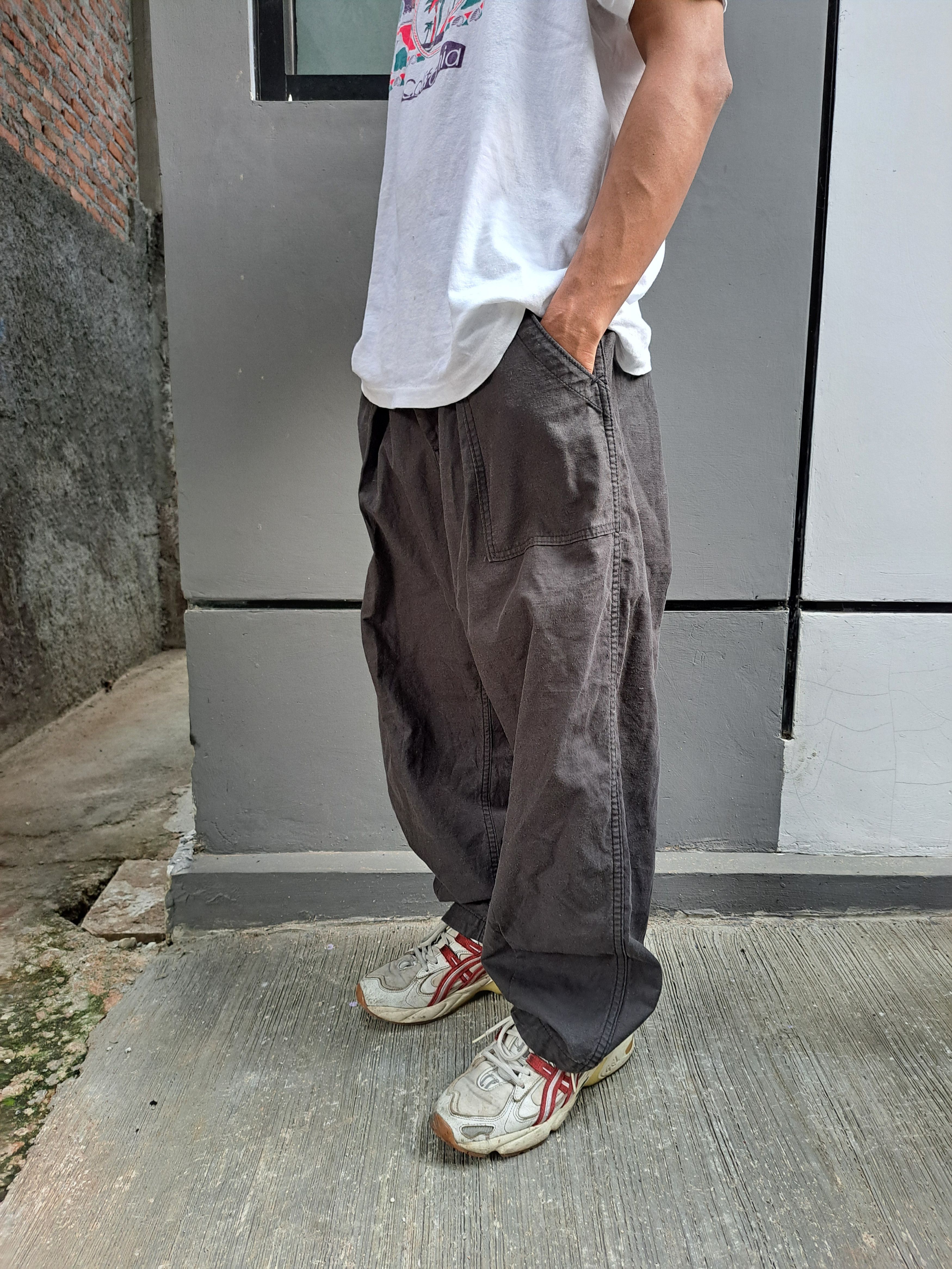 Pre-owned Vintage X Yohji Yamamoto Vintage Rna Balloon Tuck Pants In Charcoal