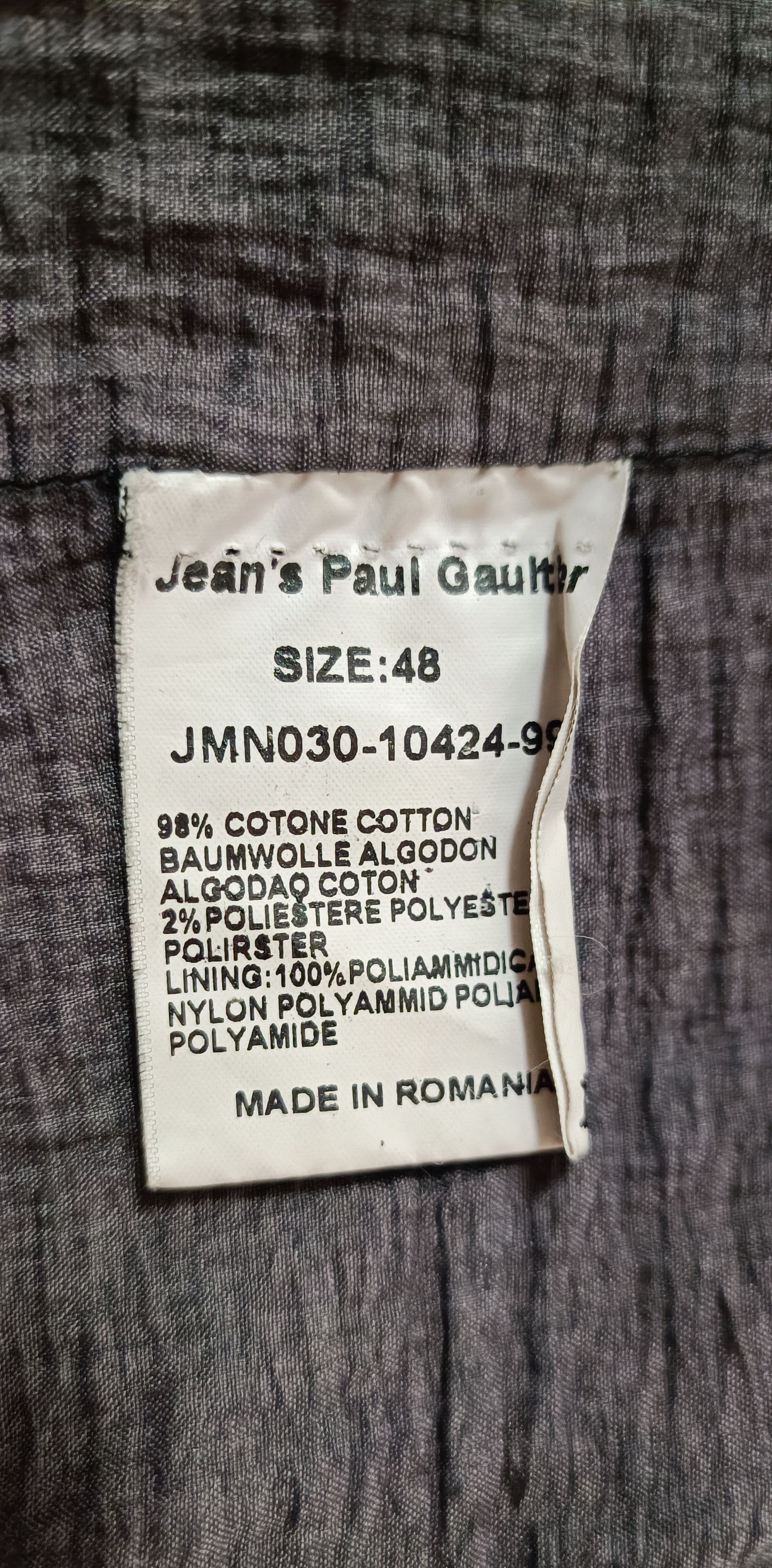 Jean Paul Gaultier Striped gray cotton jacket Size US S / EU 44-46 / 1 - 6 Thumbnail