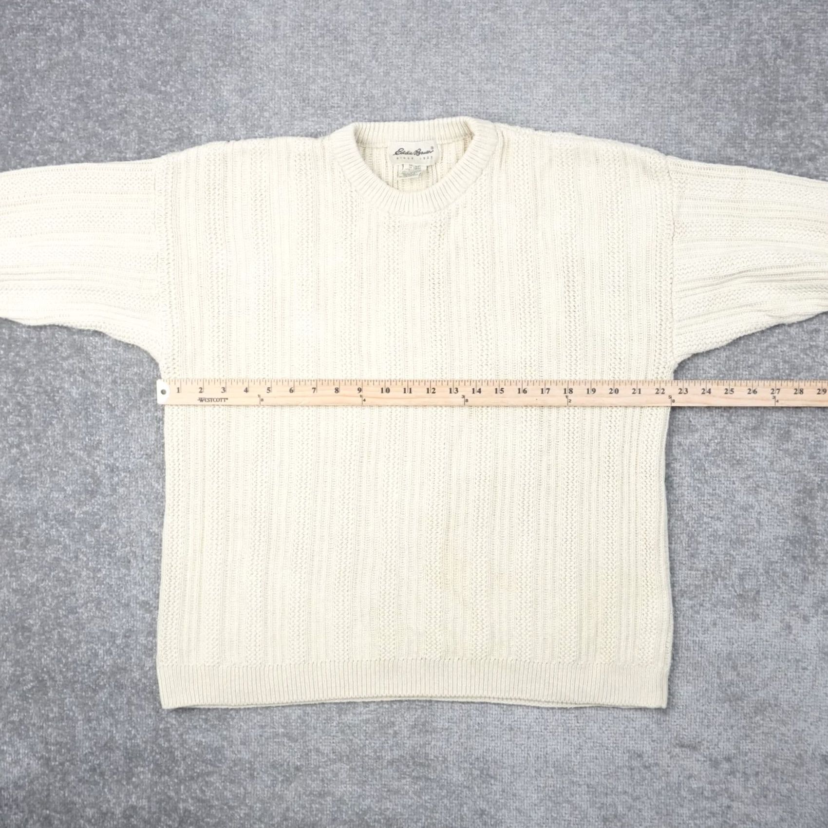 Eddie Bauer Vintage Eddie Bauer Cable Knit Mens Large Beige Long Sleeve Sweater Size US L / EU 52-54 / 3 - 4 Thumbnail
