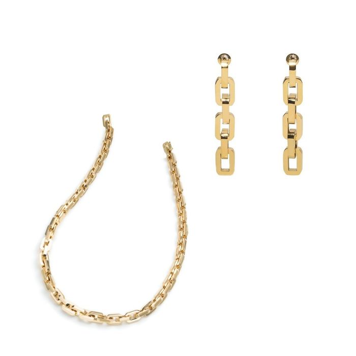 Eddie Eddie Supra Luxe Link Necklace and Earrings Set NWT