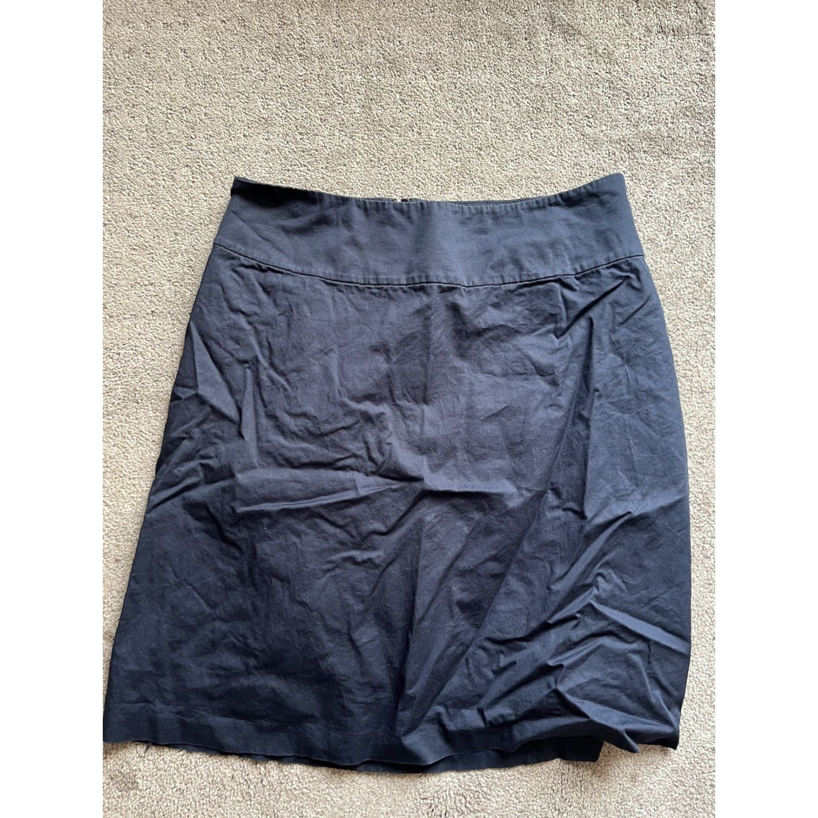 Banana Republic Banana Republic Navy Blue Business Career Formal Stretch Skirt Size 8 Pencil Women Knee Length Zip Zipper 90s Work Size 30" / US 8 / IT 44 - 2 Thumbnail