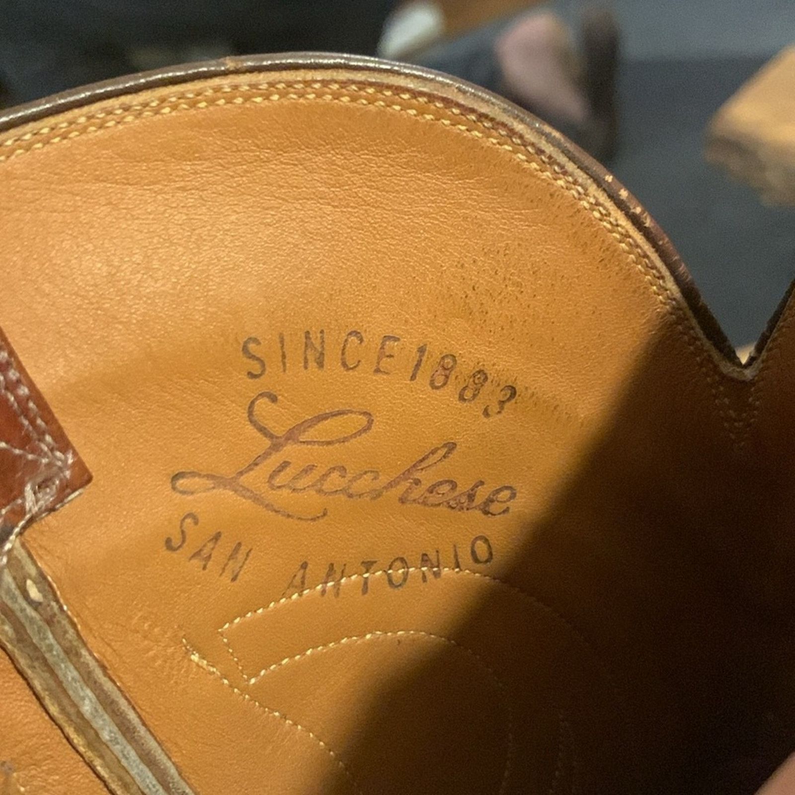 Lucchese Lucchese brown tooled and stitched cowboy boots Size US 10 / EU 43 - 9 Thumbnail