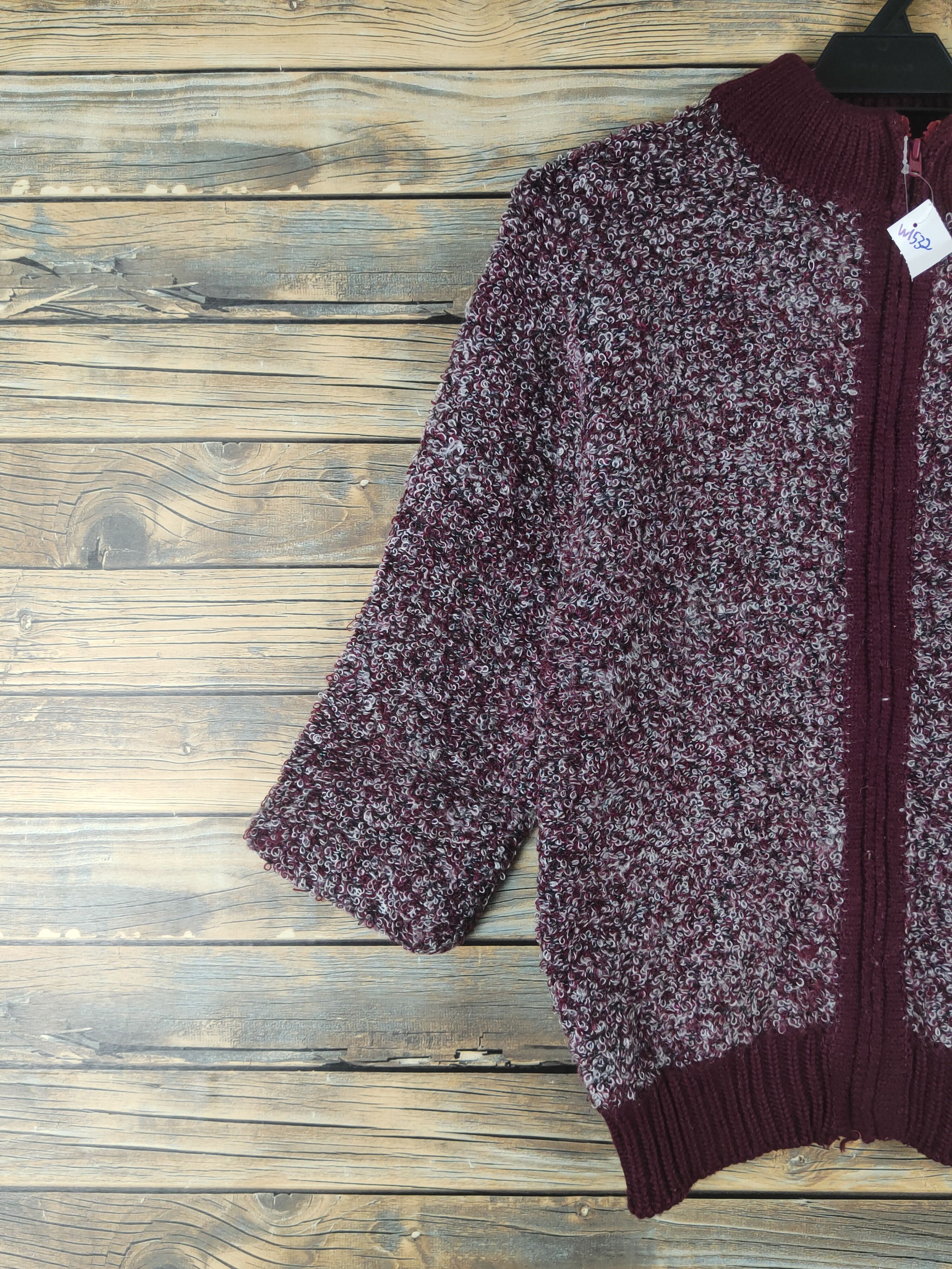 Aran Isles Knitwear × Japanese Brand × Vintage Japanese Brand Maroon Knitwear Sweaters #W1532 Size S / US 4 / IT 40 - 3 Thumbnail