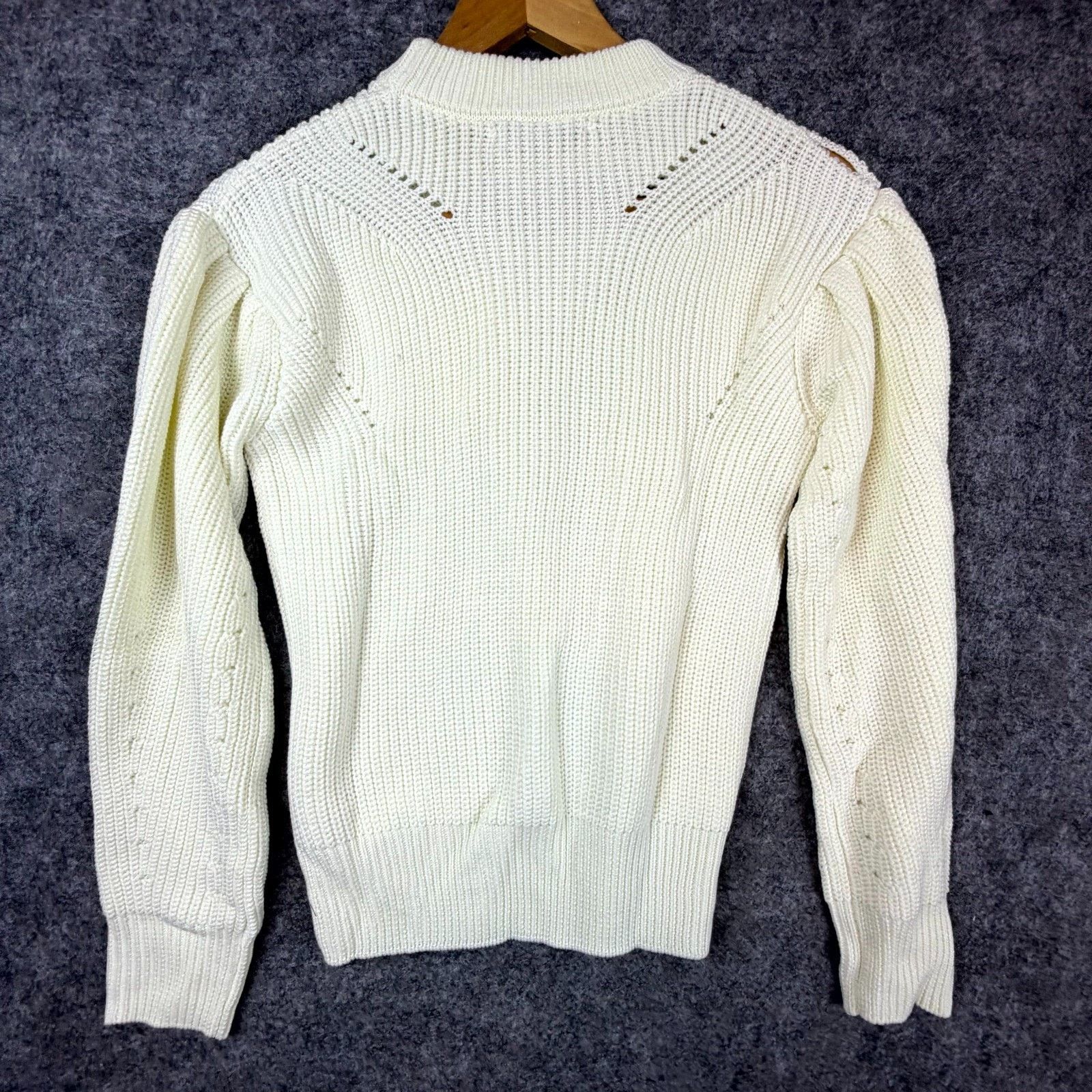 English Factory English Factory Sweater XS Ivory Ribbed Preppy Apres Ski Size XS / US 0-2 / IT 36-38 - 2 Thumbnail