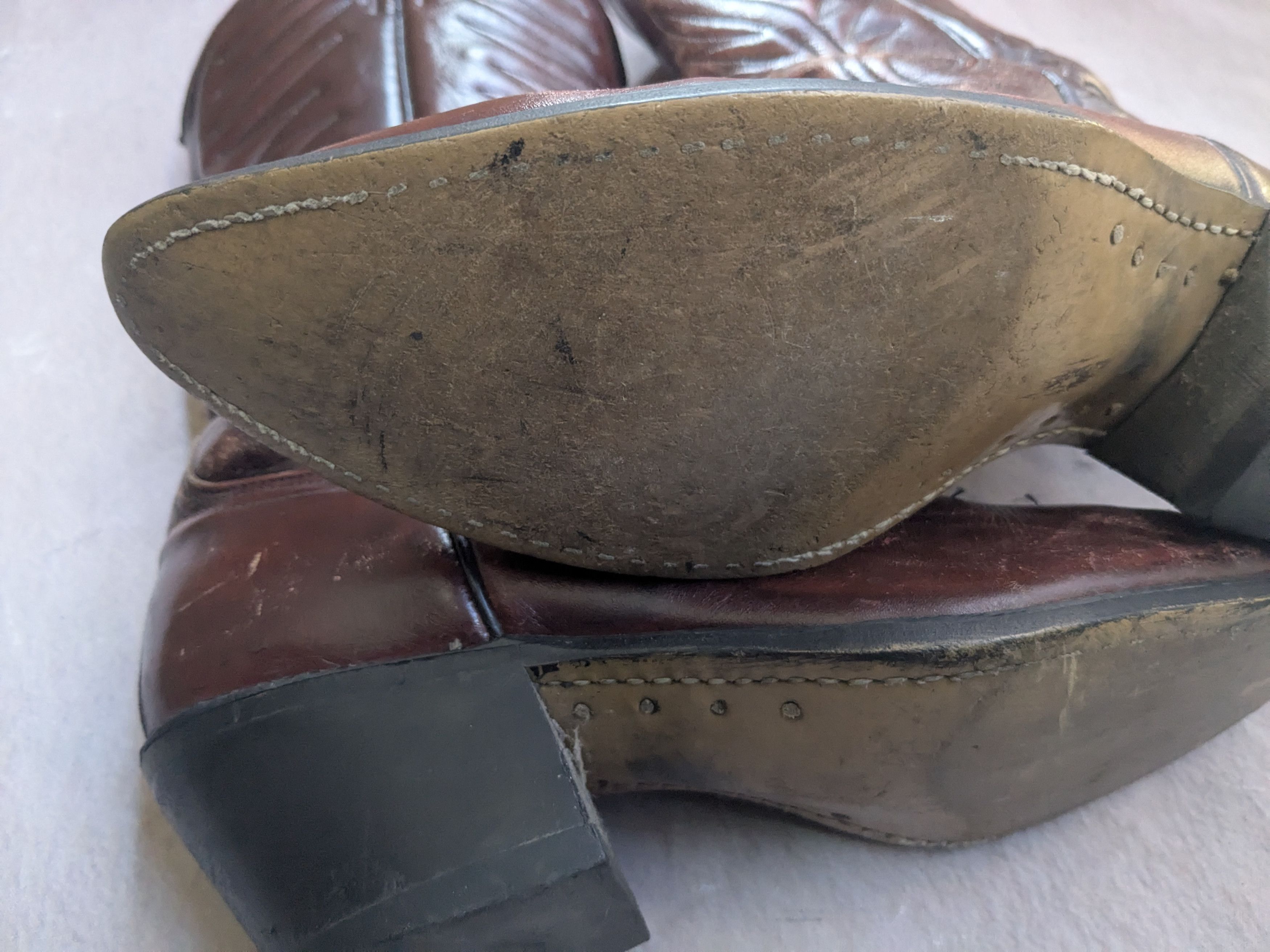 Vintage Acme Cowboy Boots Brown Leather 9 D USA Size US 9 / EU 42 - 15 Thumbnail