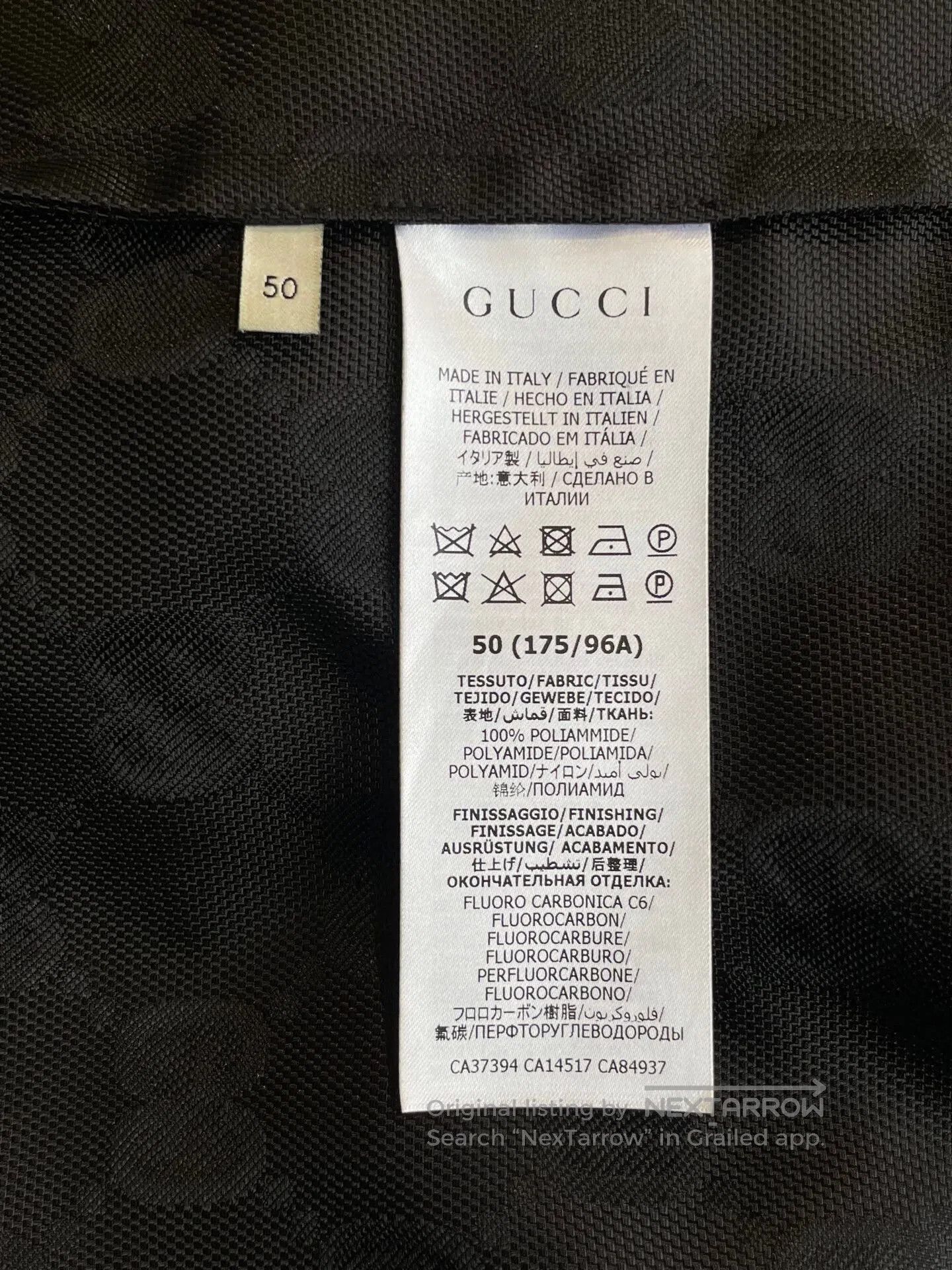Gucci gucci full logo black coat size 50. Size US M / EU 48-50 / 2 - 6 Thumbnail