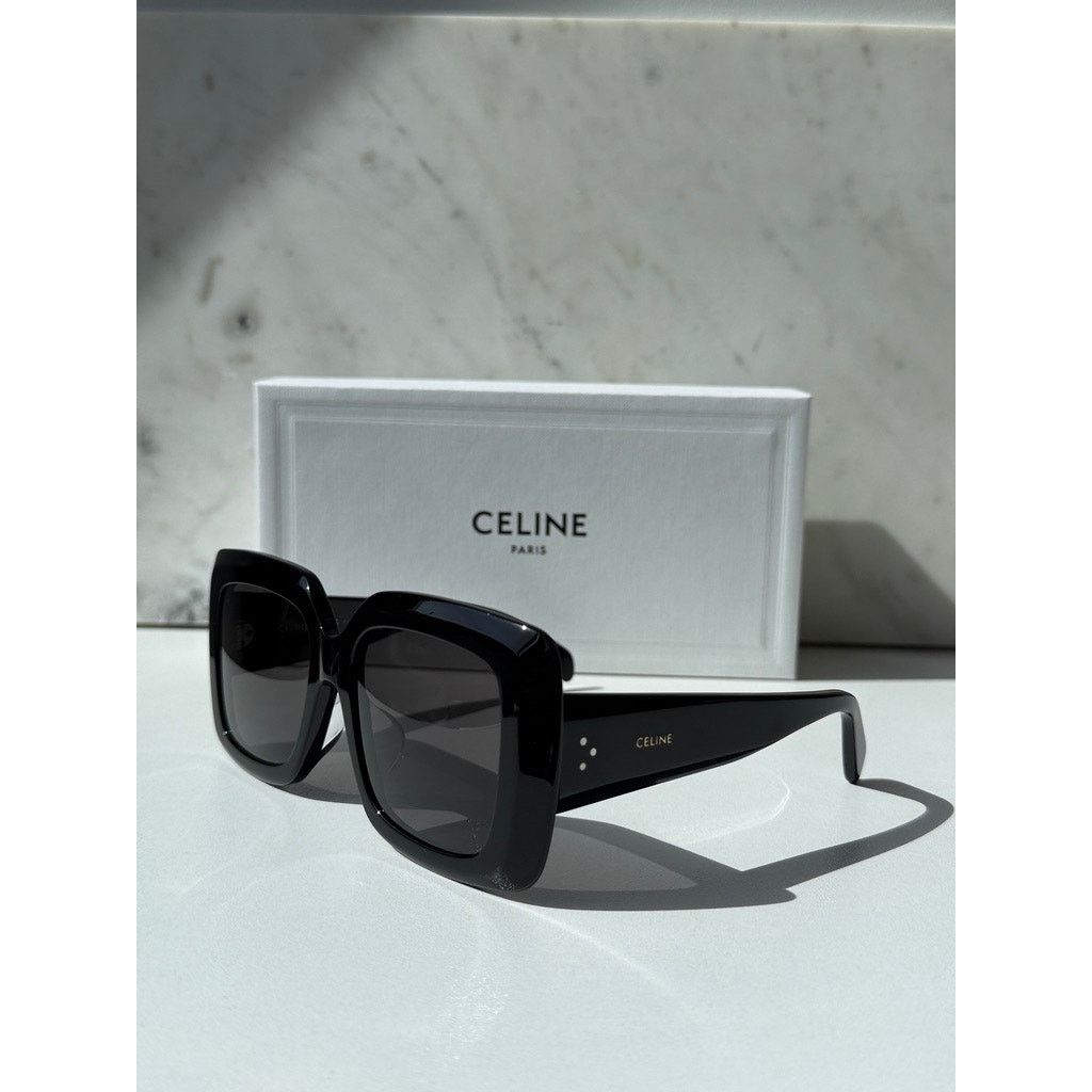 Celine NEW Celine CL40263F 3 Dots Square Sunglasses in Black Size ONE SIZE - 5 Thumbnail