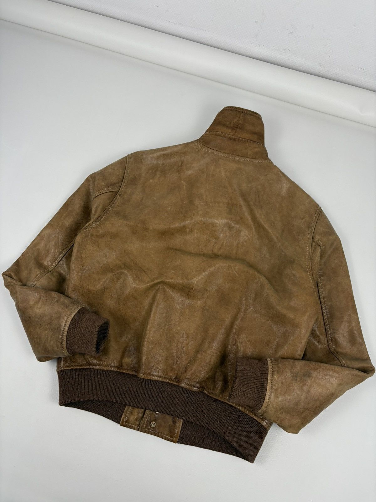 Belstaff Rare "The Aviator" A1 Leather Gold Label Biker Prince Archive Special Edition Bomber Racer Jacket Size US M / EU 48-50 / 2 - 9 Thumbnail