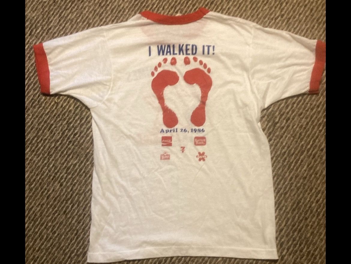 Other True Vintage March of Dimes Walk America Charity Ringer Tee Size US L / EU 52-54 / 3 - 4 Thumbnail