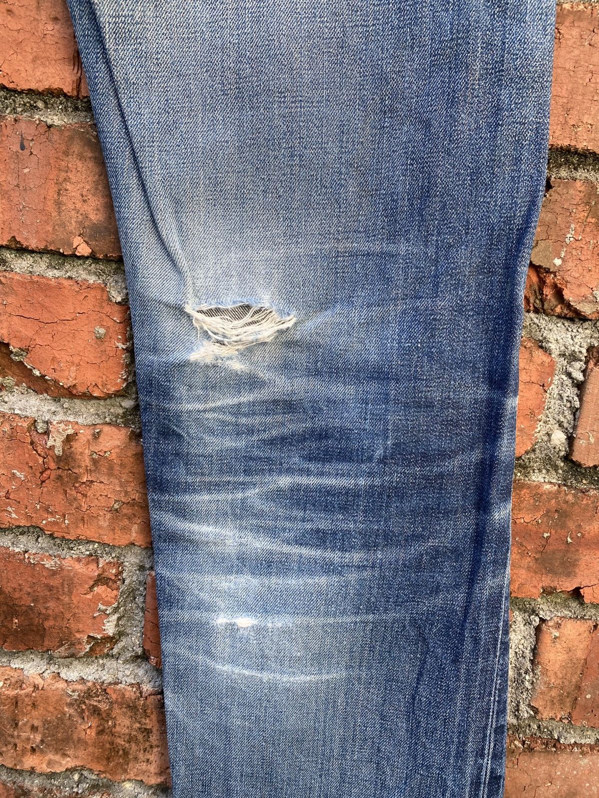 Warehouse W29x32 warehouse redline distressed denime Size 29" - 3 Thumbnail