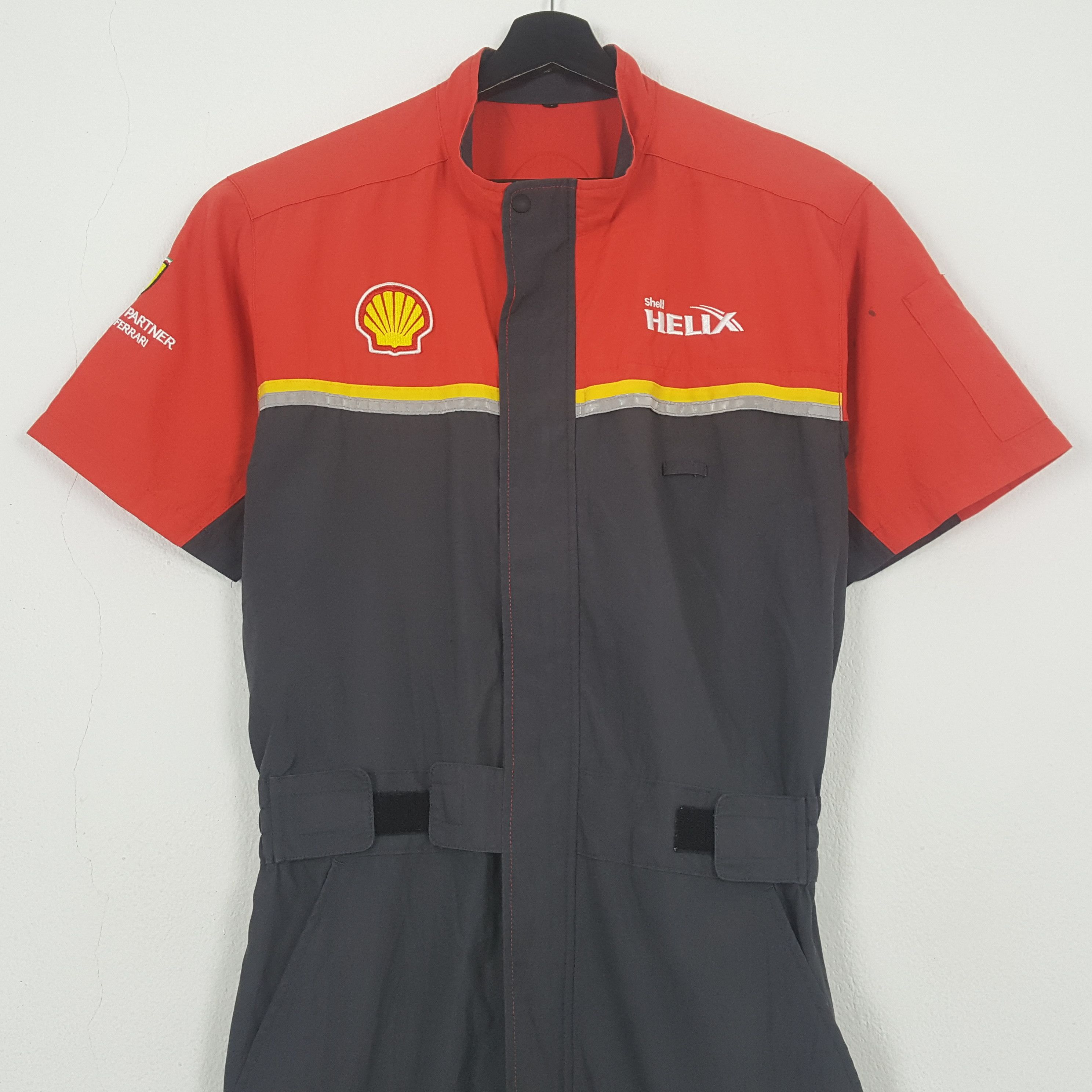 Vintage Shell Helix Motorsports Workwear Coverall Jacket C296N16 Size US M / EU 48-50 / 2 - 2 Thumbnail