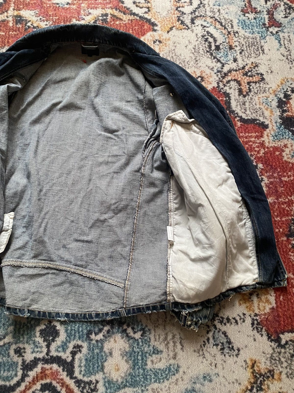 Beams Plus × Japanese Brand disstressed denim jacket Size US L / EU 52-54 / 3 - 14 Thumbnail