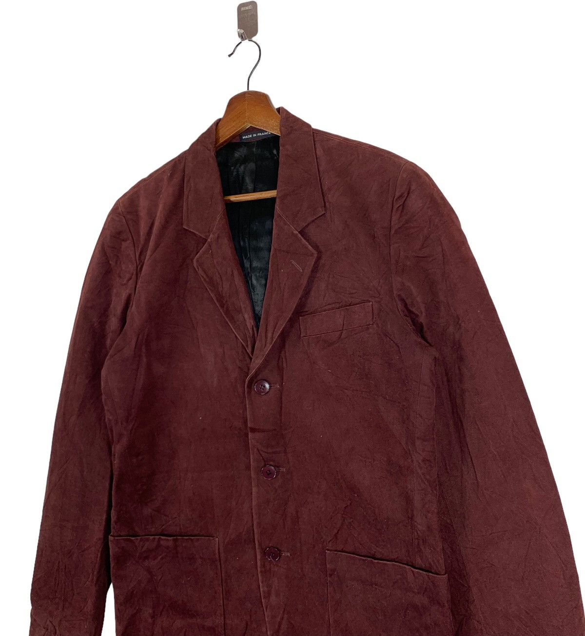 Designer × agnes b. Vintage Agnes B Homme Paris Maroon Button Jacket Size US M / EU 48-50 / 2 - 3 Thumbnail