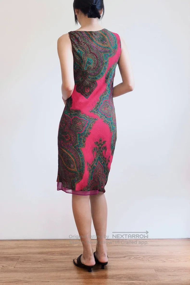 Kenzo Kenzo Paisley Cashew Pattern Linen Vintage Dress Size XS / US 0-2 / IT 36-38 - 9 Thumbnail