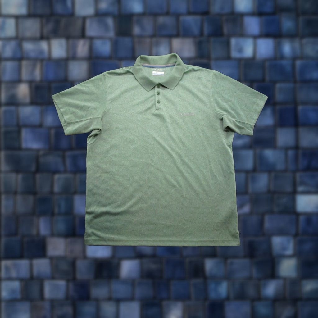 Vintage Columbia Polo Shirt Short Sleeve Men Green Omni Shade Sun Protection L Shirt Mens Polo Size US L / EU 52-54 / 3 - 1 Thumbnail