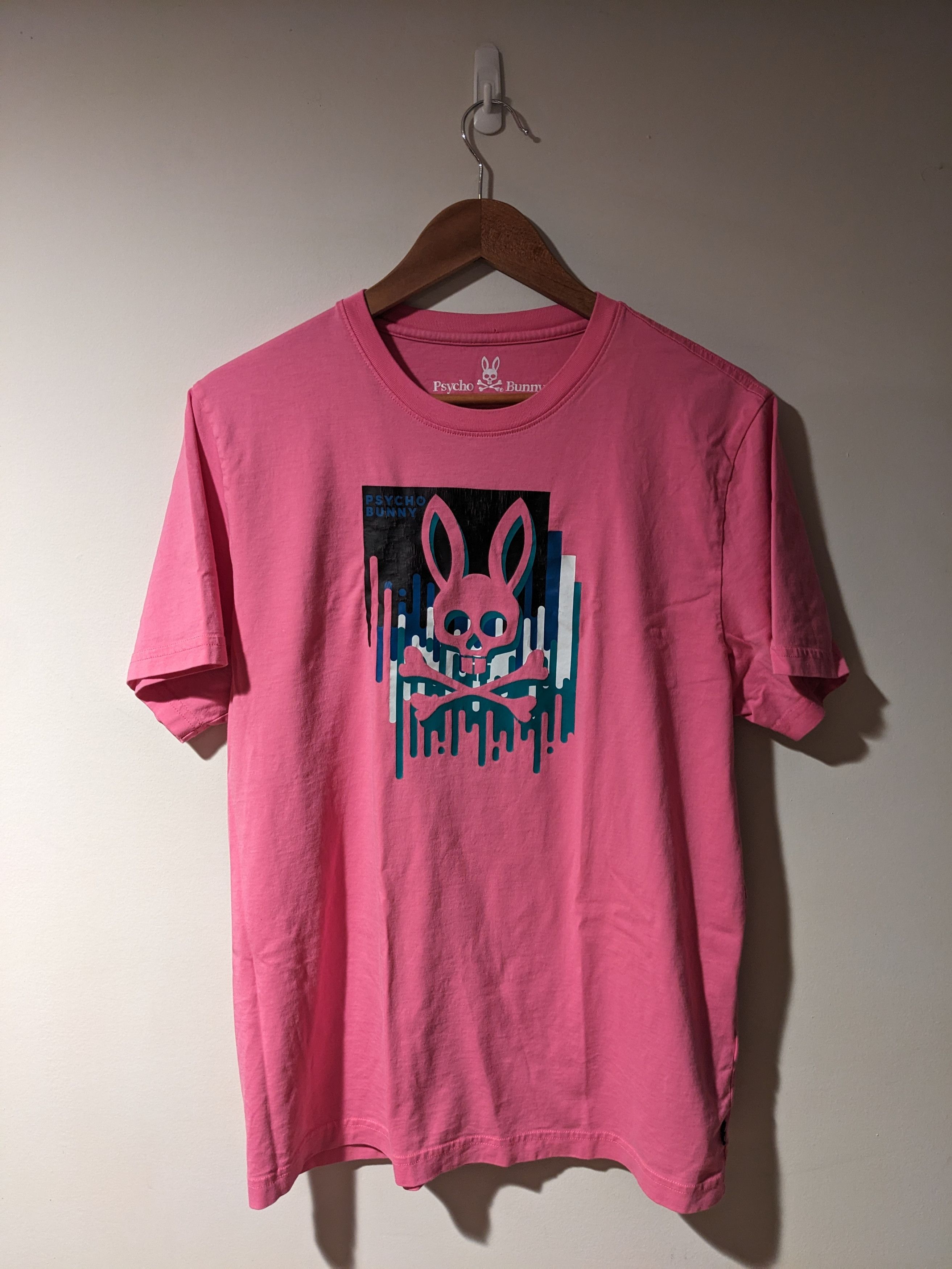 Designer × Psycho Bunny Psycho Bunny Spray Paint Logo Pink Large T-Shirt Size US L / EU 52-54 / 3 - 1 Thumbnail