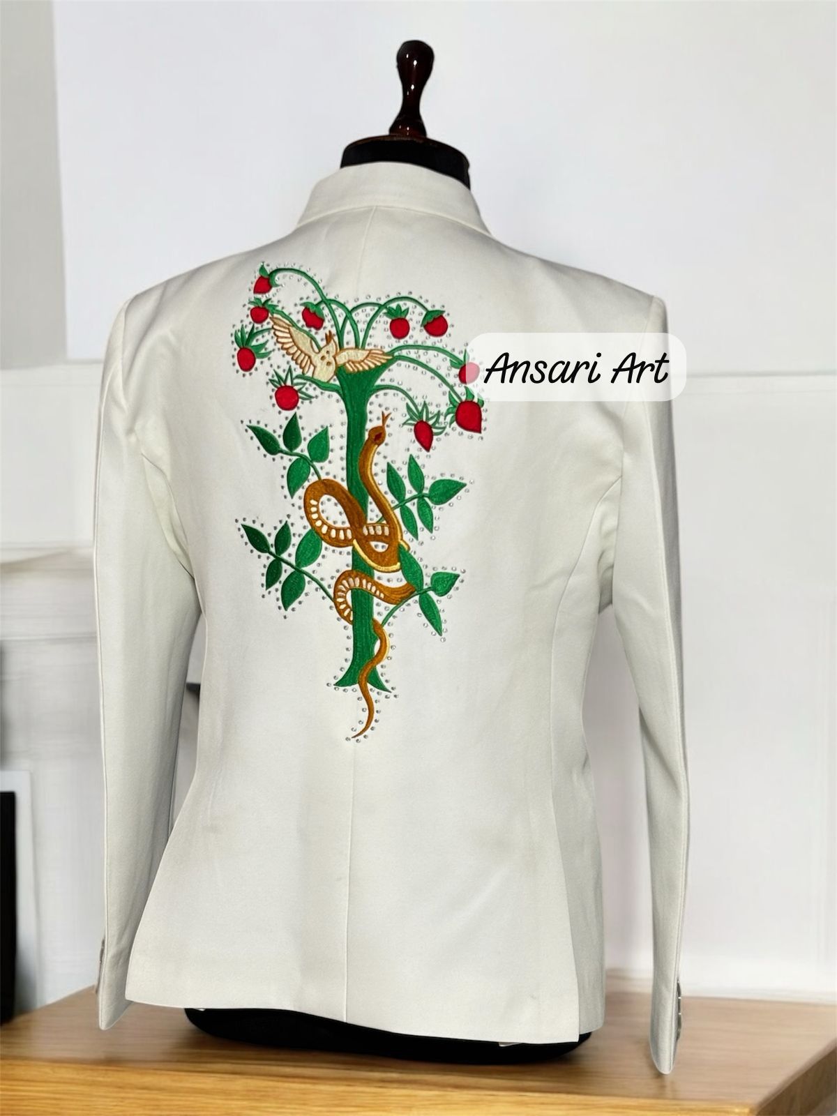 Other Men 2PC Customized floral embroidery cocktail prom outfit Size 44S - 4 Thumbnail