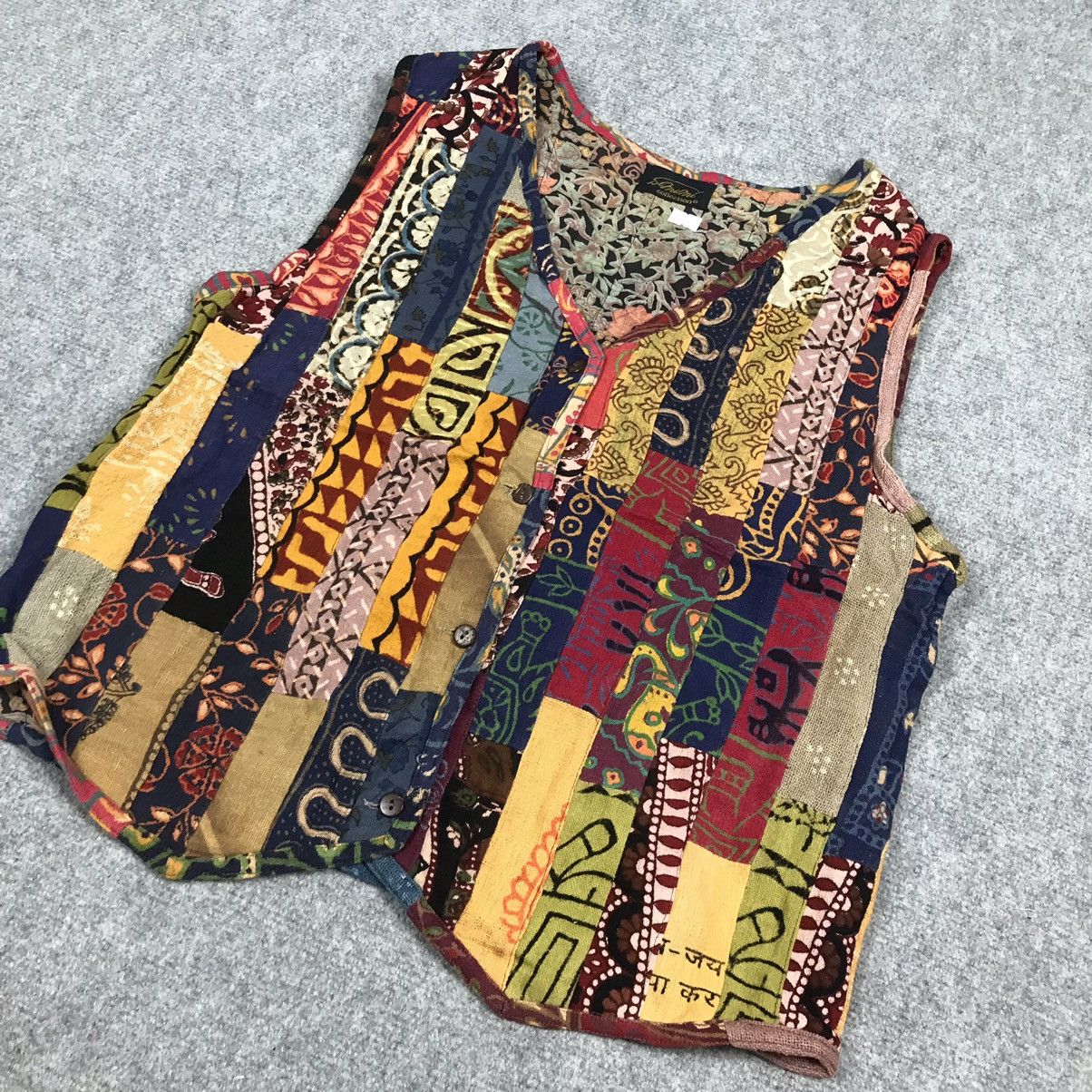 JAPANESE BRAND PATCHWORK VEST