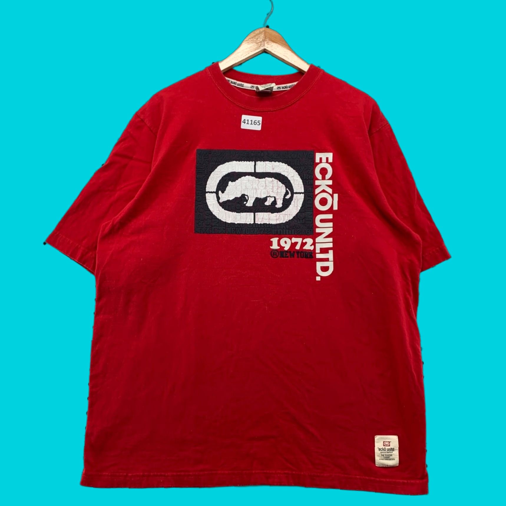 Ecko Unltd. VINTAGE Ecko Rhino Shirt Mens XL Red Hip Hop Short Sleeve Graffiti T-Shirt Size US XL / EU 56 / 4 - 1 Thumbnail