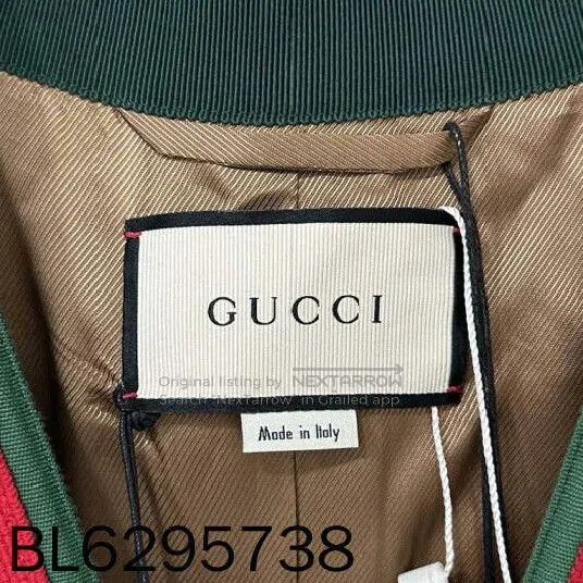 Gucci Gucci Red Green Striped Gold Button Coat. Size S / US 4 / IT 40 - 5 Thumbnail