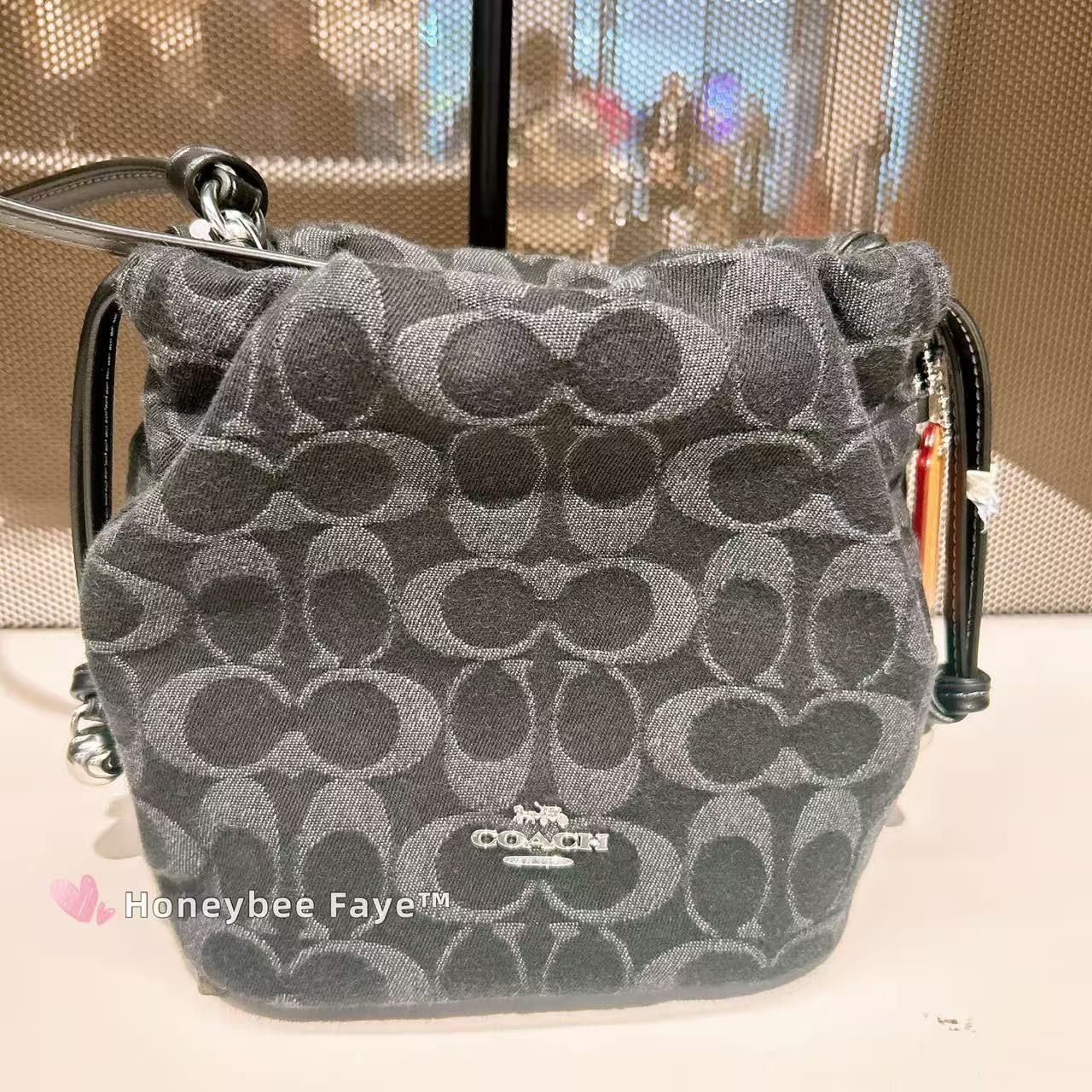 Coach Faye Mini Drawstring Bag In Signature Denim CCZ45 Size ONE SIZE - 1 Thumbnail