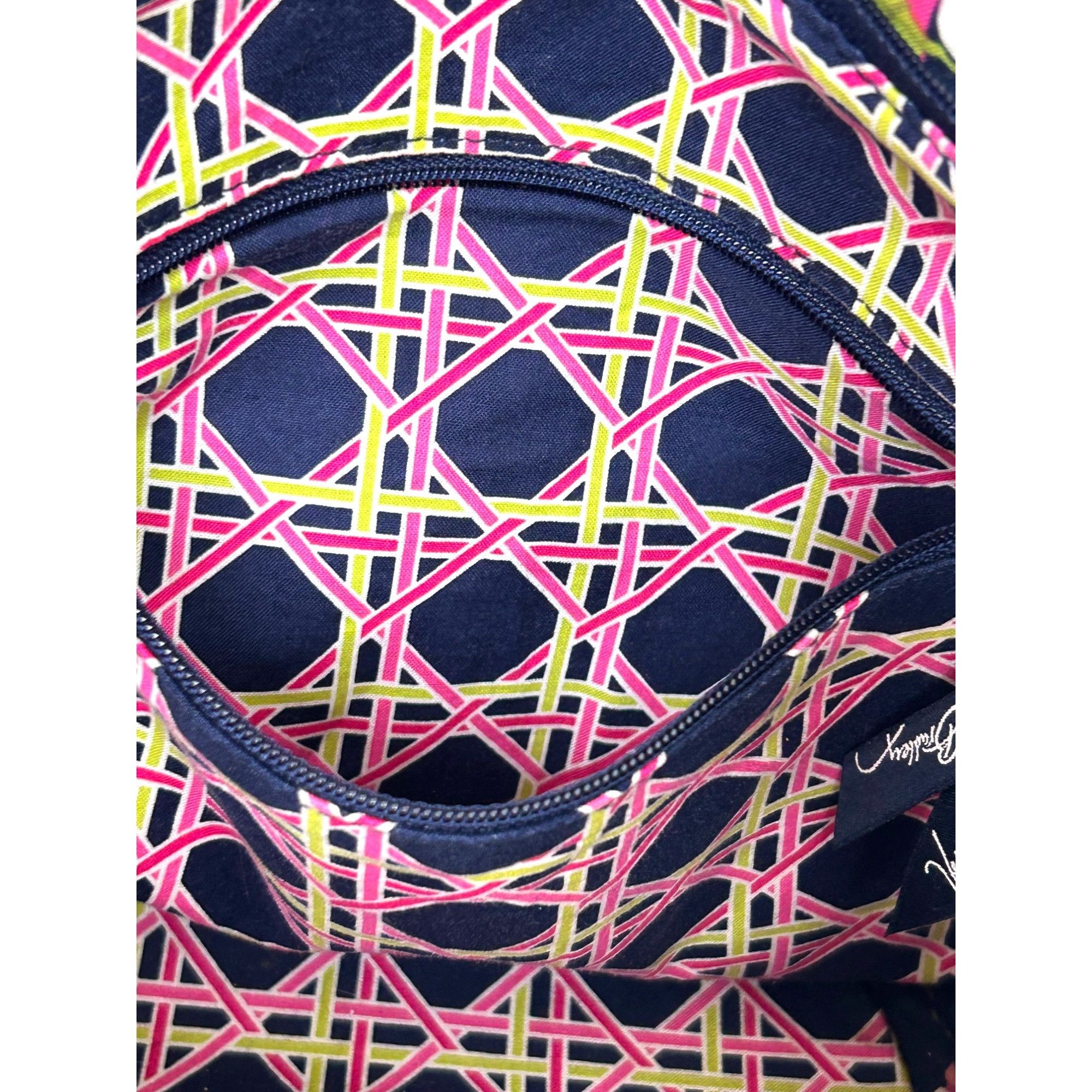 Vera Bradley Vera Bradley Tote Bag Cancer Awareness 2 Straps Navy Multi F Size ONE SIZE - 6 Thumbnail