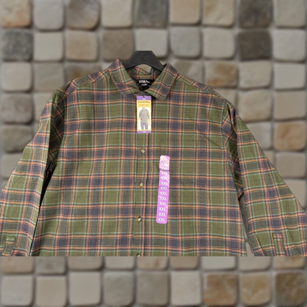 Eddie Bauer Eddie Bauer Flannel Shirt Mens 2XL Green Plaid Button-Up Long Sleeve NWT Size US XXL / EU 58 / 5 - 1 Thumbnail