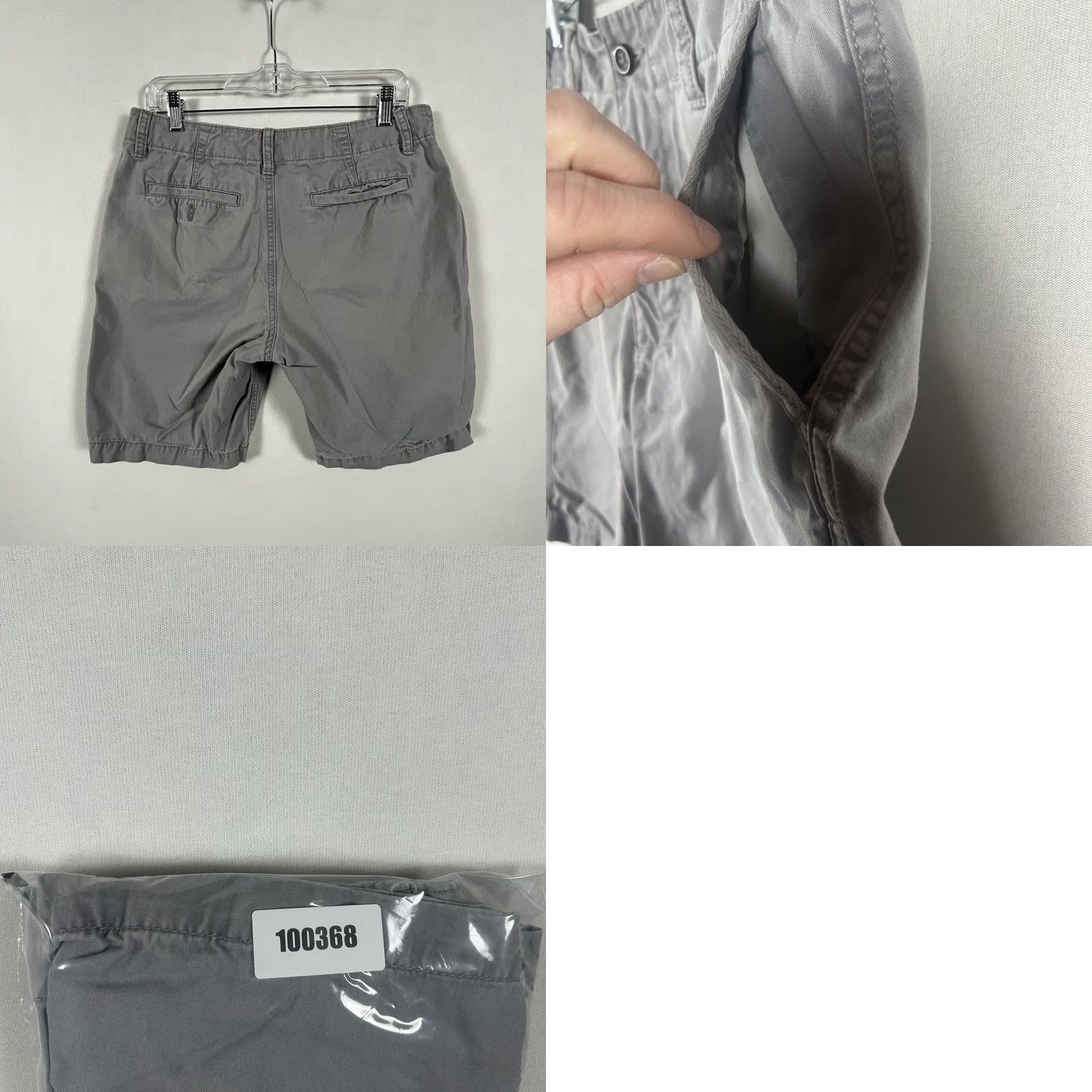 Old Navy Old Navy Mens Khaki Shorts Size 31 Casual Chino Flat Front Gray Bermuda Cotton Short Size US 31 - 8 Thumbnail
