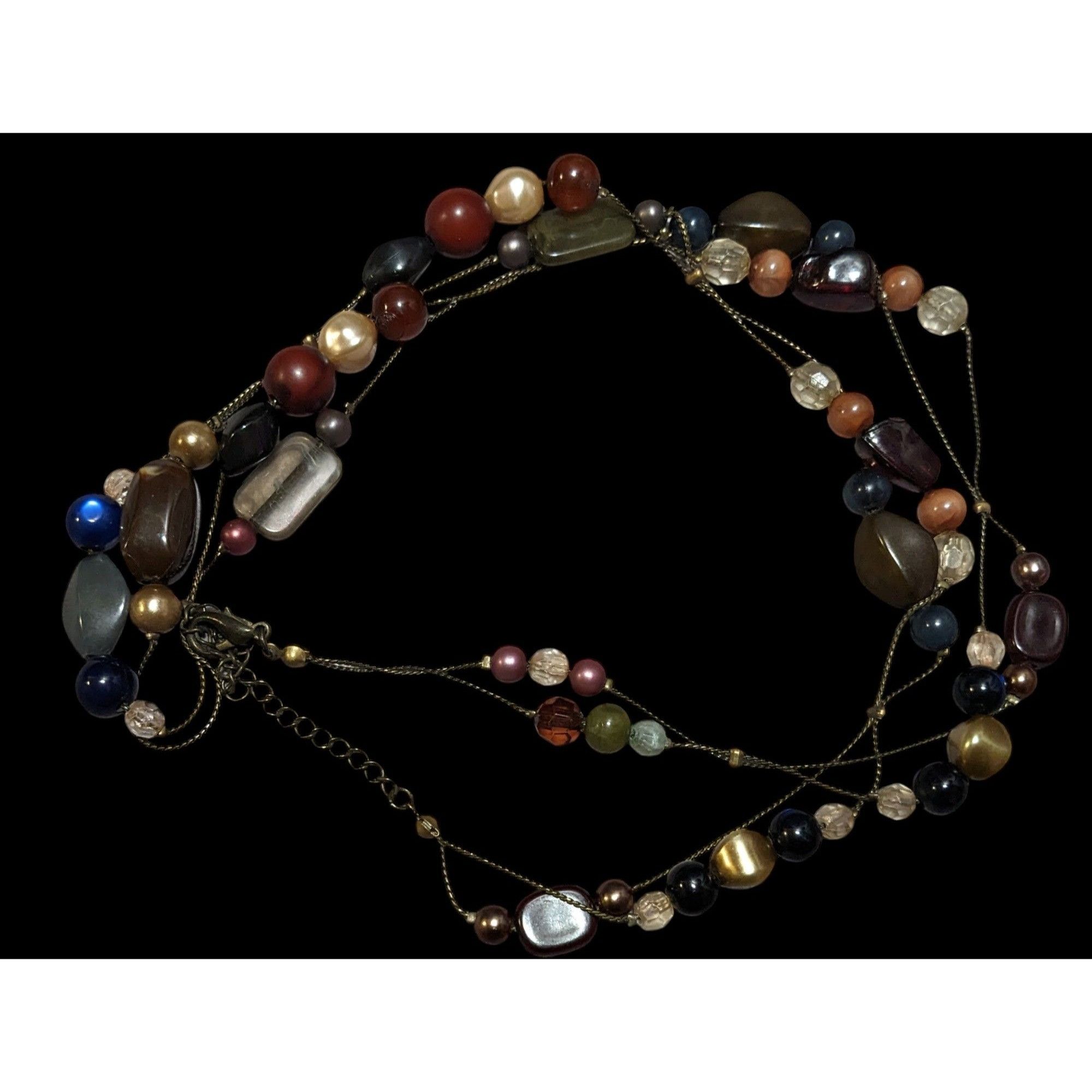 Other Retro Bohemian Cluster Beaded Station Necklace Size ONE SIZE - 1 Thumbnail
